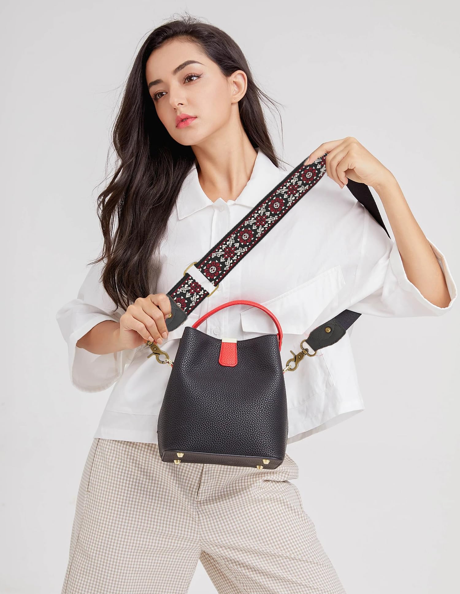Adjustable Crossbody Shoulder Strap for Purses & Handbags - Wide Replacement Guitar Strap for Women's Bags (Perfect for Travel, Shopping & Everyday Use)