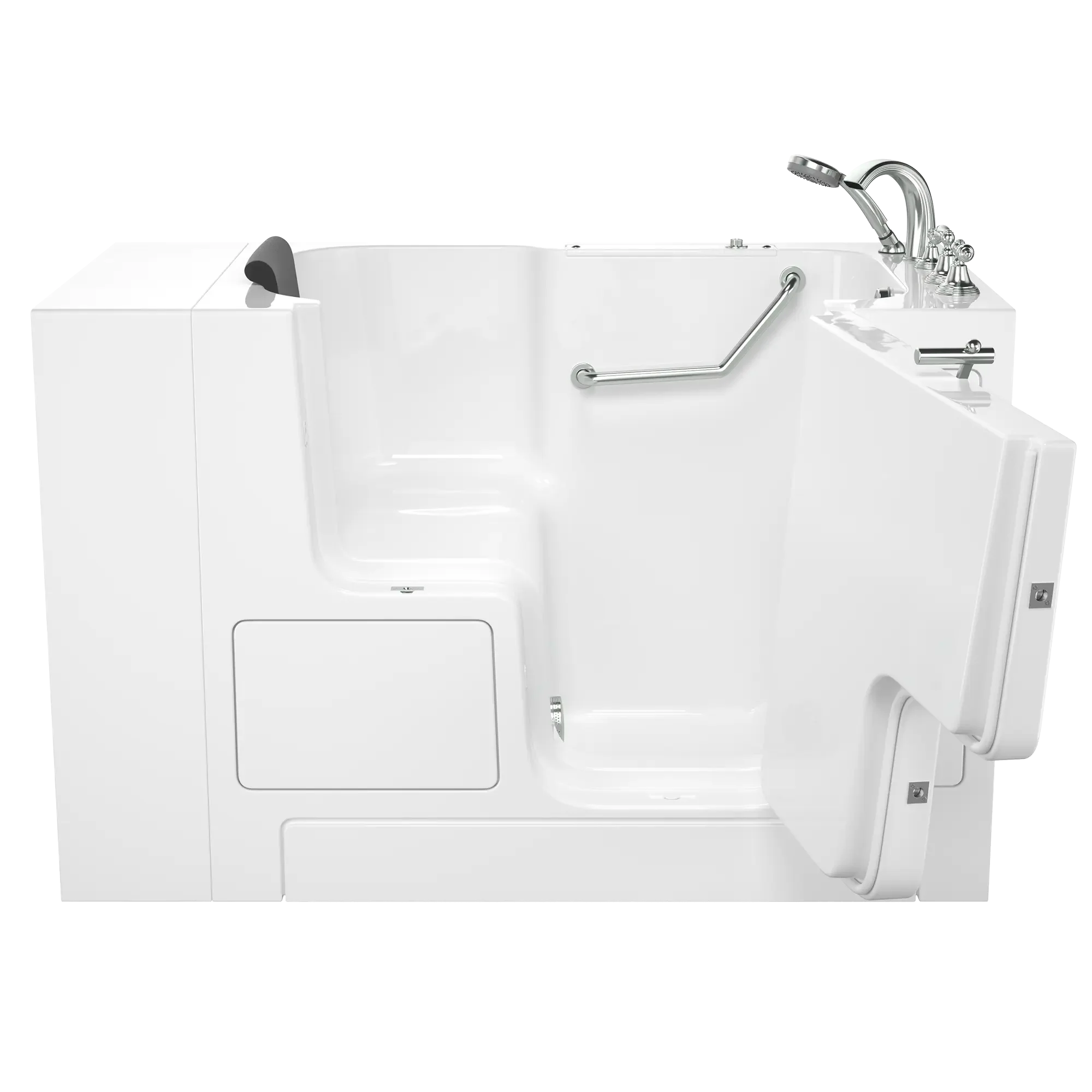 Premium 32 x 52 Inch Gelcoat Walk-In Bathtub with Soaker System & Right Hand Drain - Non-Slip Soaking Tub for Elderly & Mobility Assistance - Perfect for Relaxation & Hydrotherapy at Home