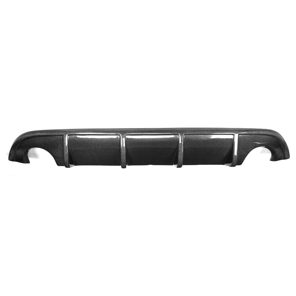 IKON MOTORSPORTS Carbon Fiber Rear Diffuser for 2014-2017 Infiniti Q50 V37 - S Style Rear Bumper Lip Spoiler & Air Dam Underbody Kit | Enhances Aerodynamics & Sporty Look for Street Racing & Car Shows