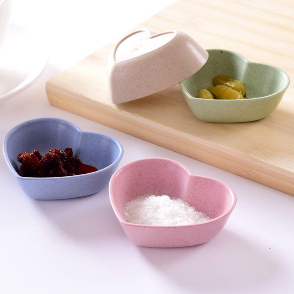 **Cabilock 4-Piece Chocolate Shoe Mold Dish Set - Heart-Shaped Skillet, Seasoning Bowls, Appetizer Plates & Sauce Dishes - Eco-Friendly Wheat Straw Material for Baking, Snacks & Party Serving**    *(Perfect for Chocolate Making, Candy Display, Small Appetizers, Sauce Dipping, and Stylish Kitchen Decor)*