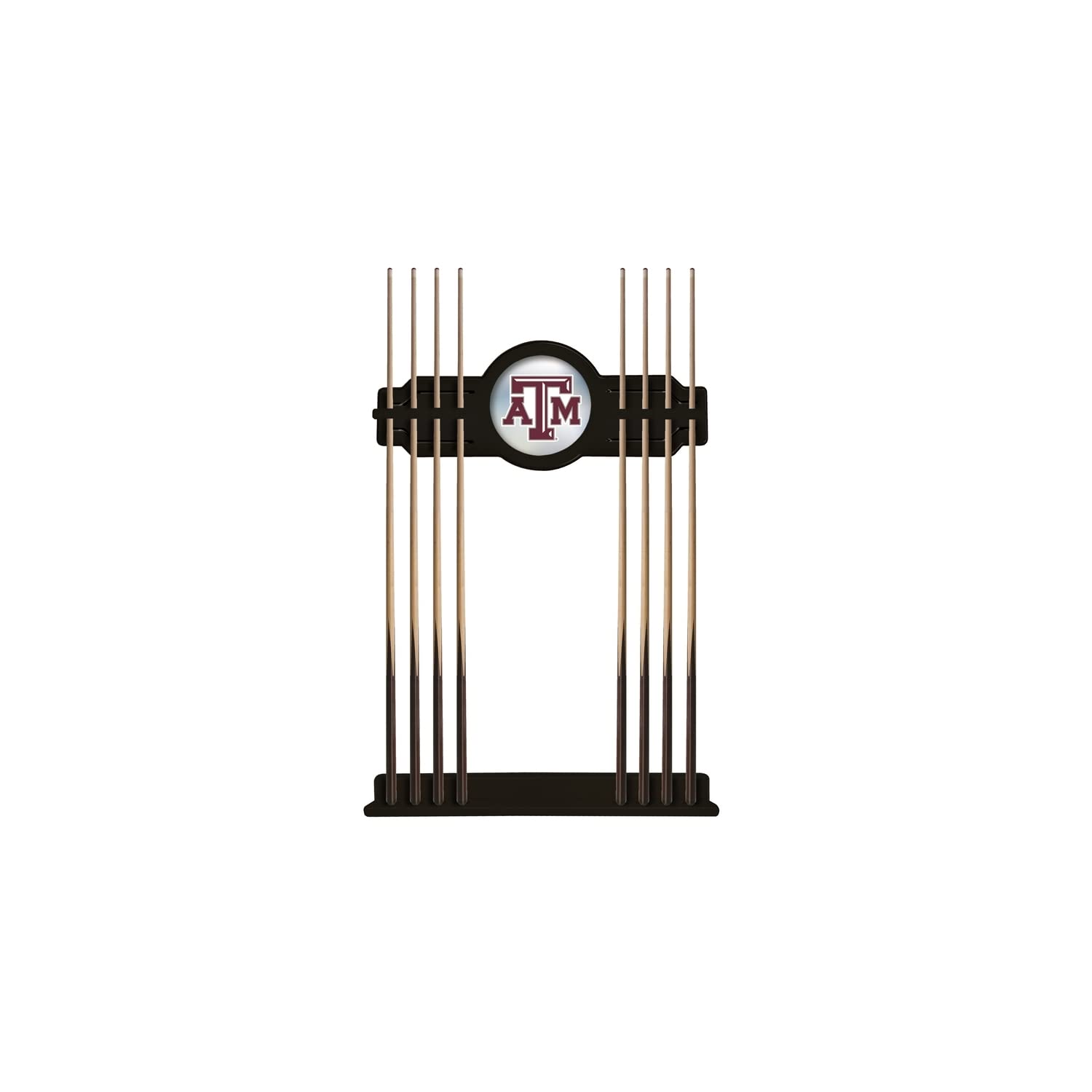 Texas A&M University Black Pool Cue Rack - Durable Billiard Accessory for Game Rooms, Bars & Home Decor by Holland Bar Stool - Perfect for Pool Parties & Sports Themed Man Caves