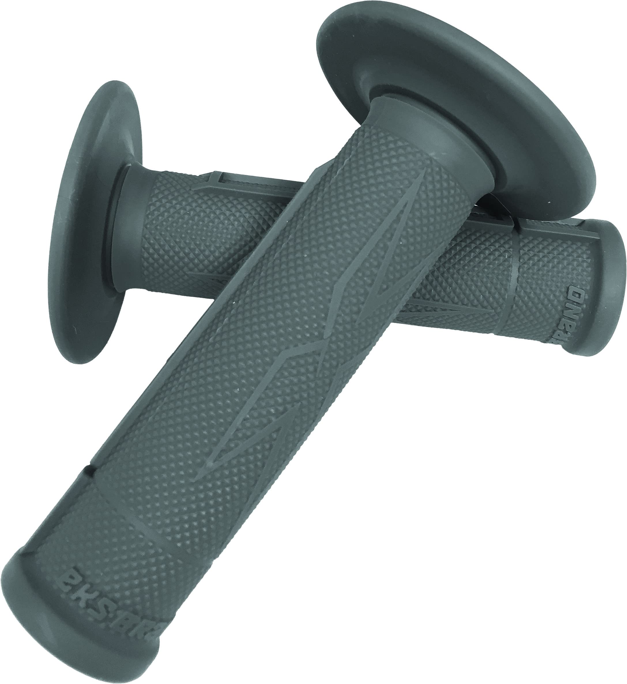 EKS BRAND 067-20100 Black Half Waffle Motorcycle Handlebar Grips - Universal Fit for 7/8