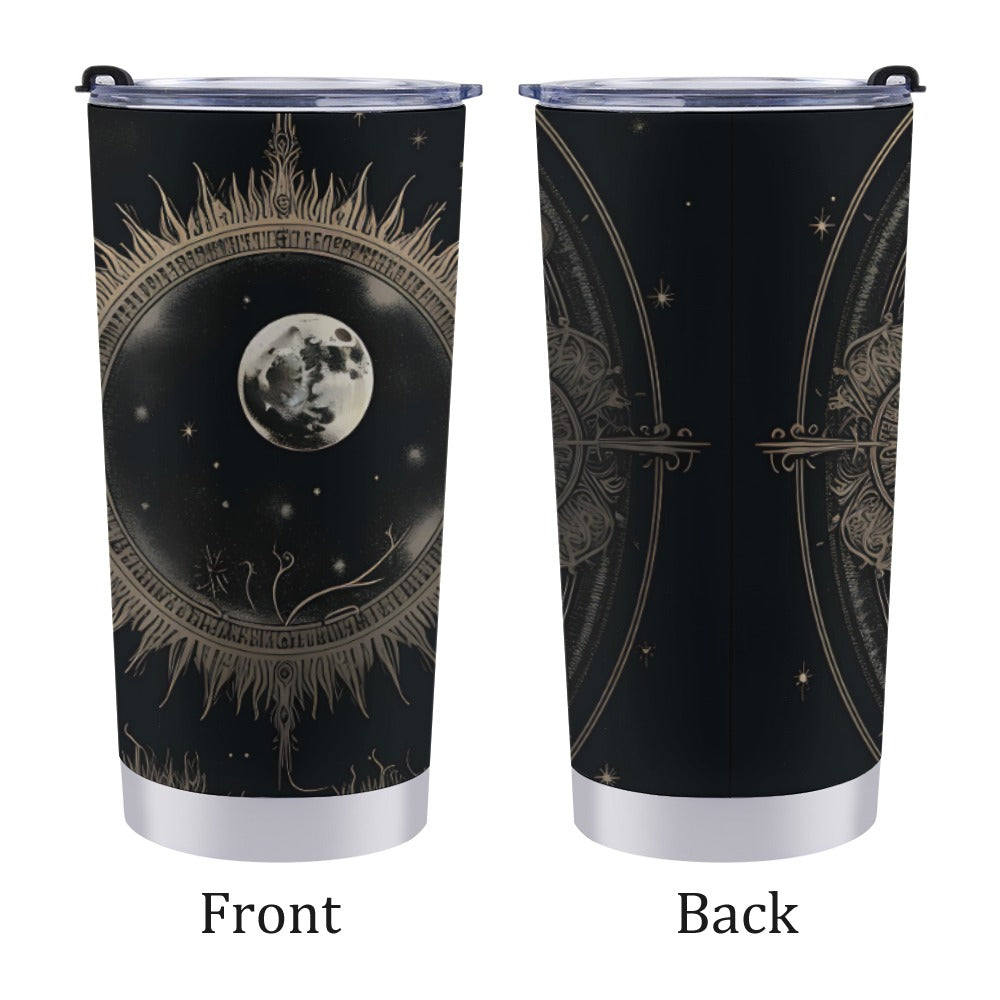 Magic and The Moon 20oz Insulated Stainless Steel Travel Mug - Leak Proof Coffee Tumbler for Hot & Cold Drinks, Perfect for Commuting, Camping, and Office Use