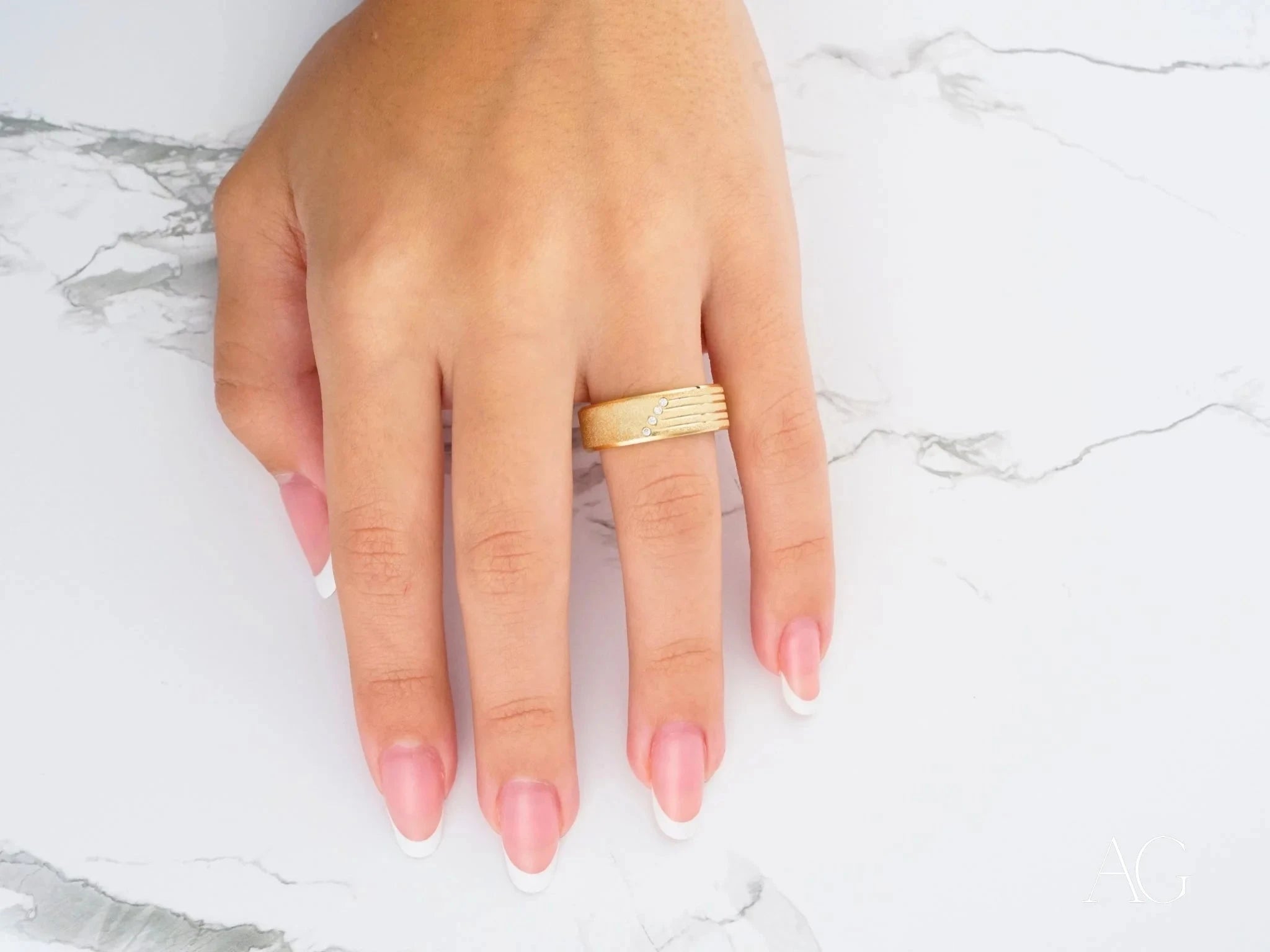 Celestial Path Wedding Band Ring for Women - Elegant 14K Gold or Sterling Silver Bridal Jewelry - Perfect for Engagement, Anniversary, and Romantic Occasions