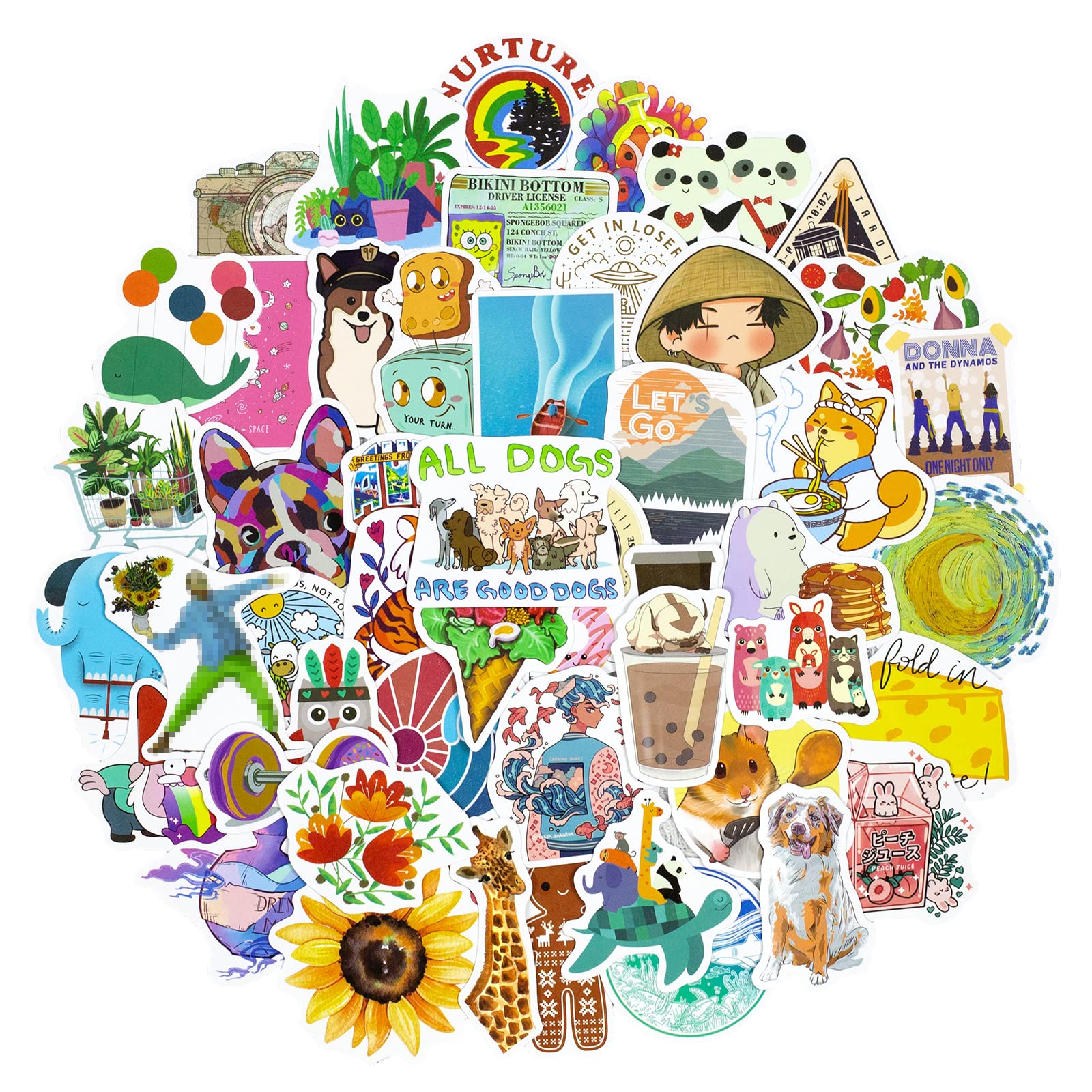 50PCS Cute Aesthetic Waterproof Stickers for Water Bottle, Laptop, Bike, Phone & Skateboard - Ins Style Decals for Teens, Girls & Kids - Perfect for School, DIY Crafts & Personalizing Accessories