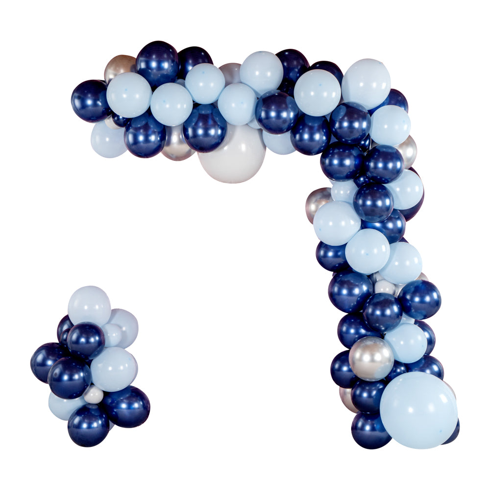 Navy, Sky Blue & White Balloon Arch Garland Kit - 12ft Party Decorations for Birthday, Wedding, Baby Shower & Events (1 Count Box)