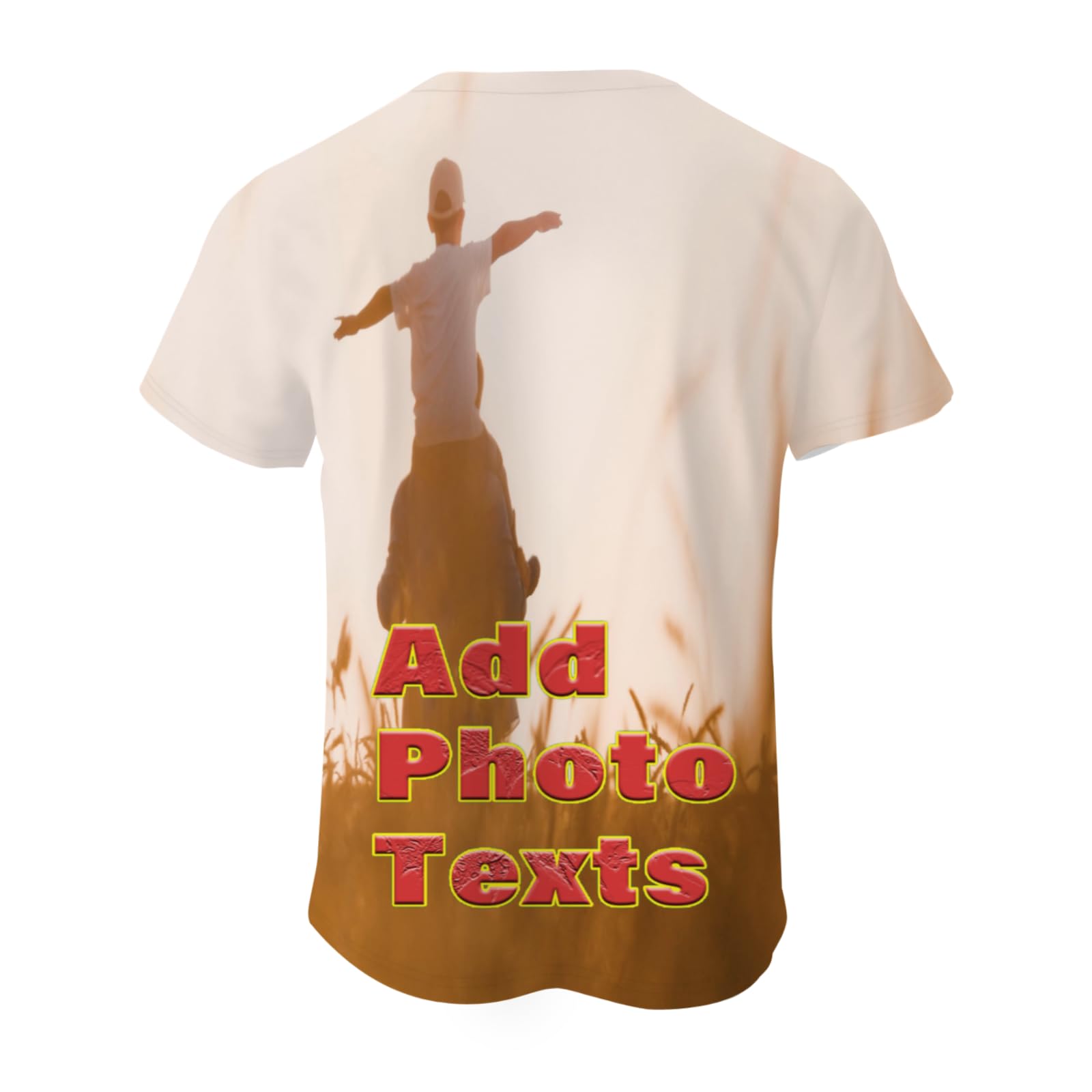 Custom Personalized Photo & Text All Over Printed T-Shirts for Men & Women | Summer Cool Graphic Tees for Casual Wear, Gifts & Events