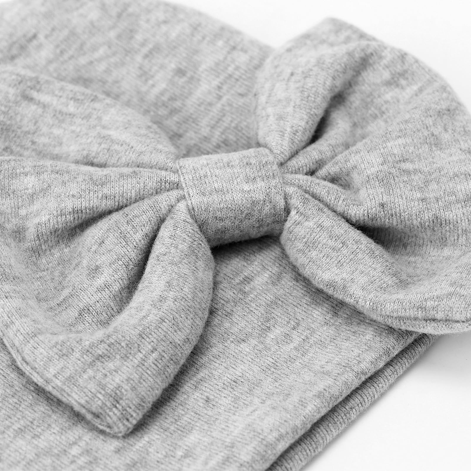 Adorable Newborn Baby Girl Hats with Bow - Soft Cotton Infant Beanie Cap for 0-24 Months - Perfect for Hospital Photos, Baby Showers & Everyday Outfits