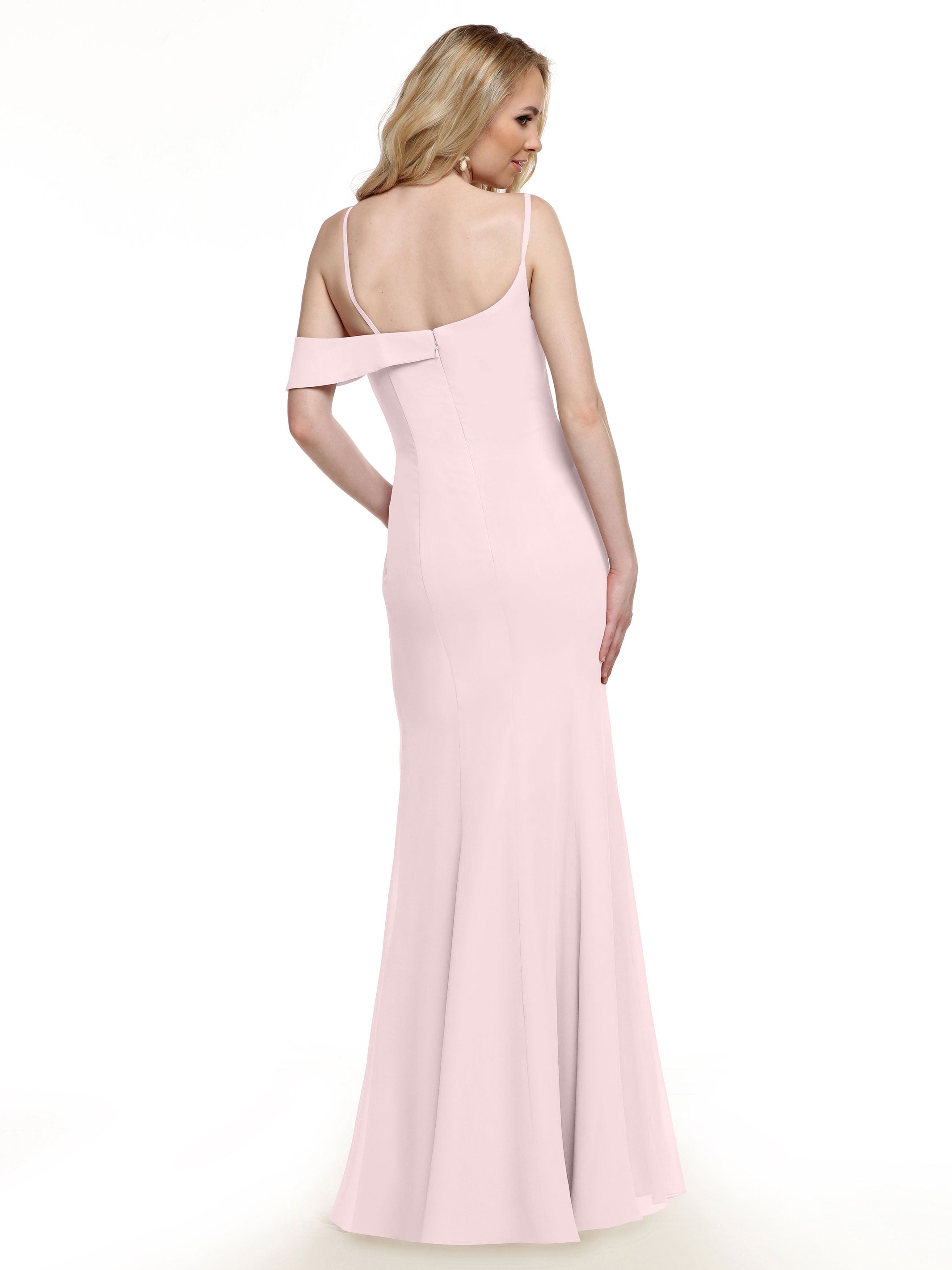 Elegant One Shoulder Chiffon Bridesmaid Dress 80153 - Fit & Flare Style for Weddings, Prom, Formal Events - Plus Size Available