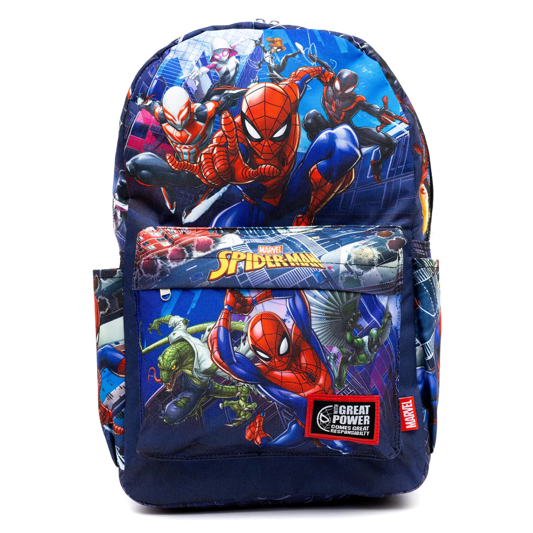 Spider-Man 17 Inch Superhero Backpack for School, Travel & Cosplay | Lightweight Durable Kids & Adults Bookbag