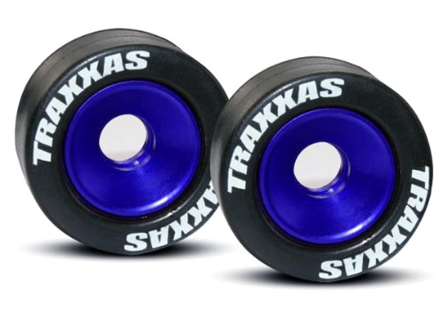 Traxxas 5186A Wheelie Bar with Blue Rubber Wheels - Heavy Duty Performance Upgrade for RC Cars, Trucks & Buggies - Perfect for Stunts, Racing & Off-Road Adventures