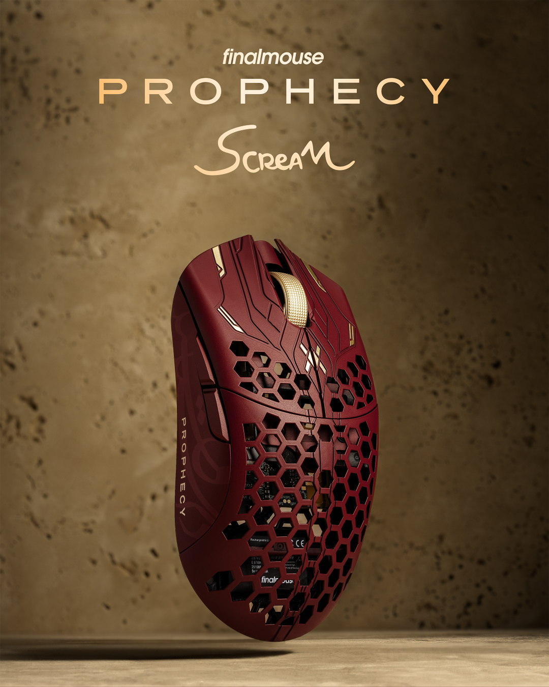 Finalmouse ULX Prophecy Wireless Gaming Mouse - Ultra Lightweight, Ergonomic Design for PC & Mac - Perfect for FPS, MOBA & Esports Gaming