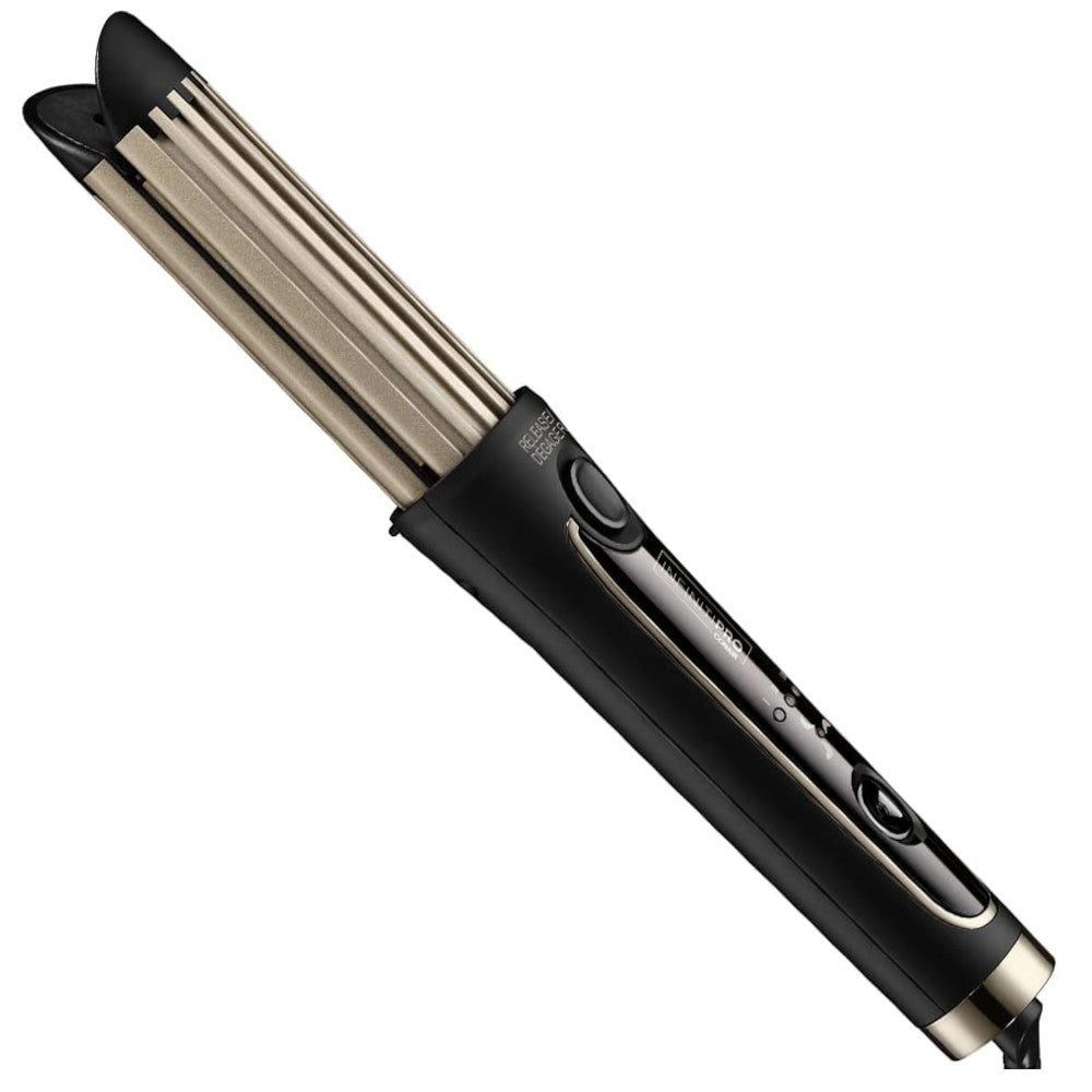 InfinitiPRO Conair CD2112C Cool Air Styler for Cascading Waves - Black Hair Styling Brush for Smooth, Shiny Hair - Perfect for Home Use & Travel Styling