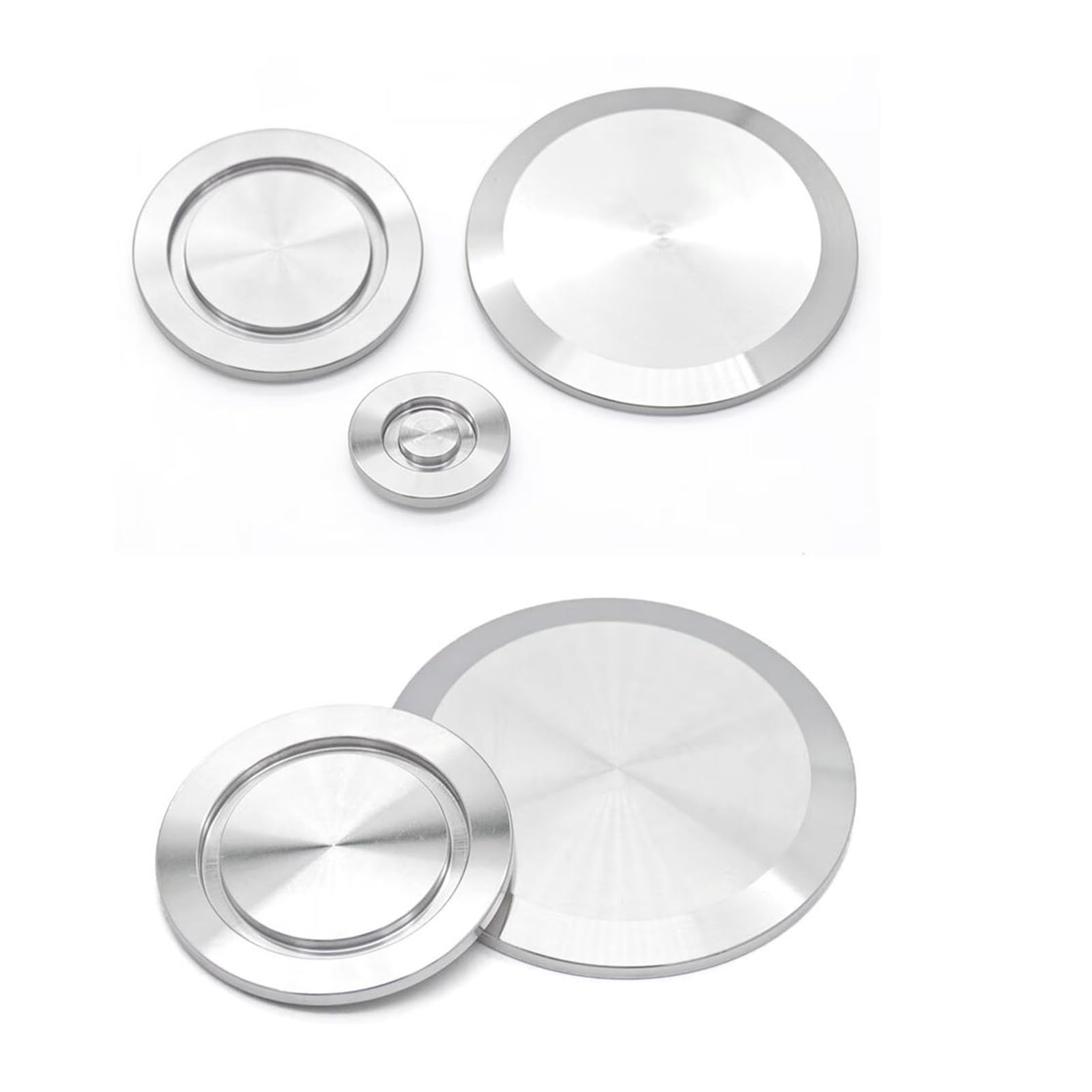 2PS KF40 Vacuum Fittings - Stainless Steel KF 40 Tri Clamp Blank Flange Plate, Blind Cap & End Caps for Dairy, Food, Wine, Beverage & Cosmetics Processing - Perfect for Industrial Vacuum Systems & Laboratory Equipment