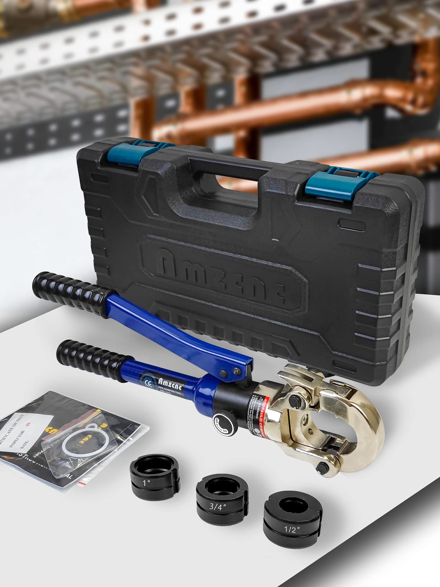 AMZCNC Copper Tube Fittings Hydraulic Pipe Crimping Tool - 1/2