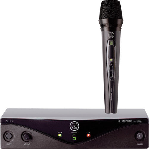AKG 3251H00010 Perception Wireless Vocal Set - Professional Wireless Microphone System (530-560MHz) for Live Performances, Studio Recording & Public Speaking