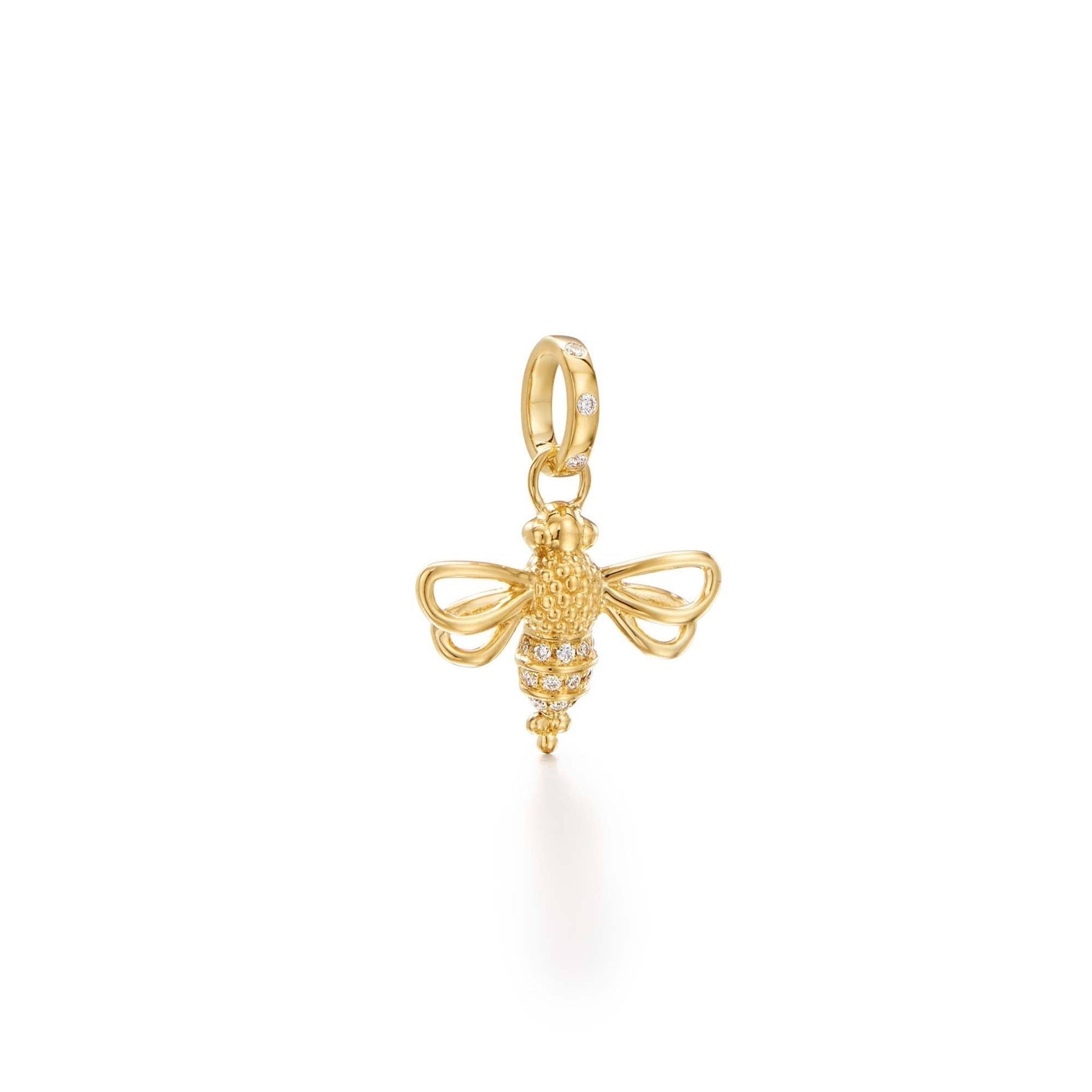 Temple St. Clair 18K Gold Resting Bee Pendant Necklace - Elegant Jewelry Gift for Women, Perfect for Everyday Wear & Special Occasions