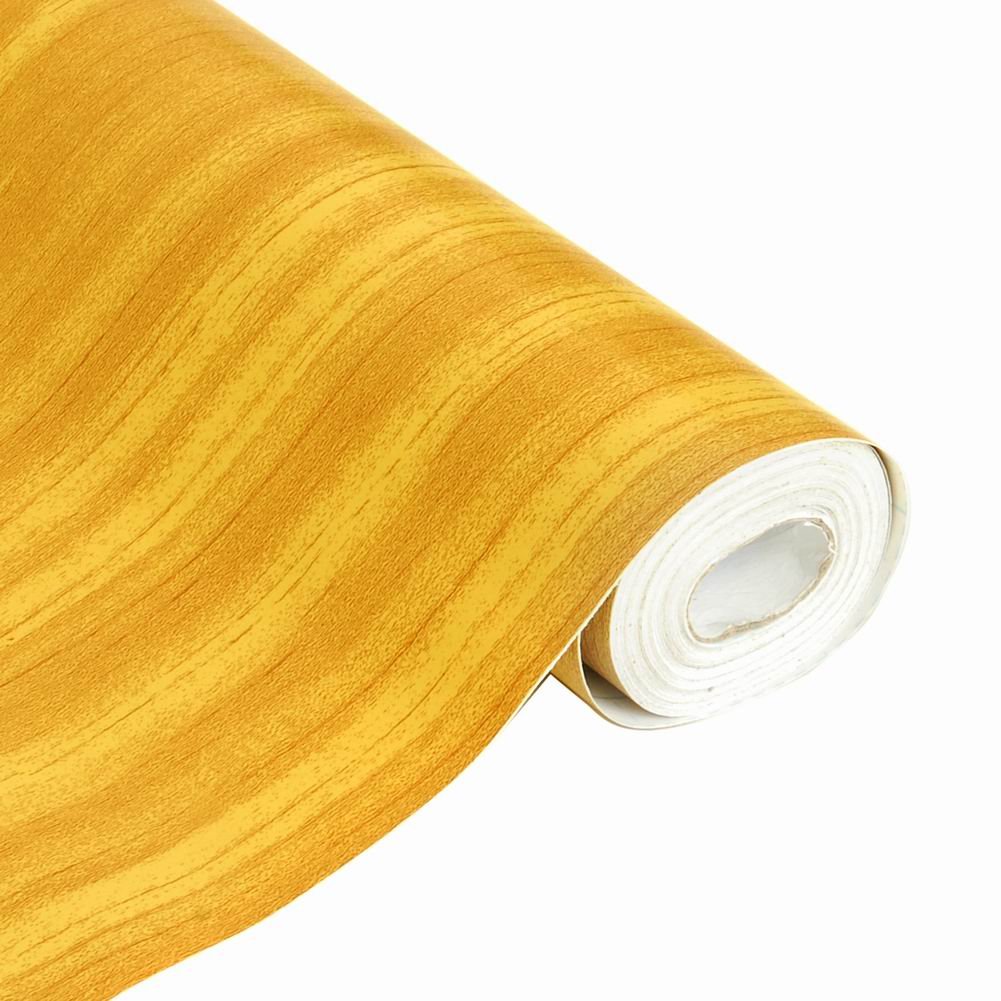 Natural Wood Grain Self-Adhesive Wallpaper Roll - Peel and Stick Wall Covering for Home Decor, Bedroom, Living Room & Office Renovation