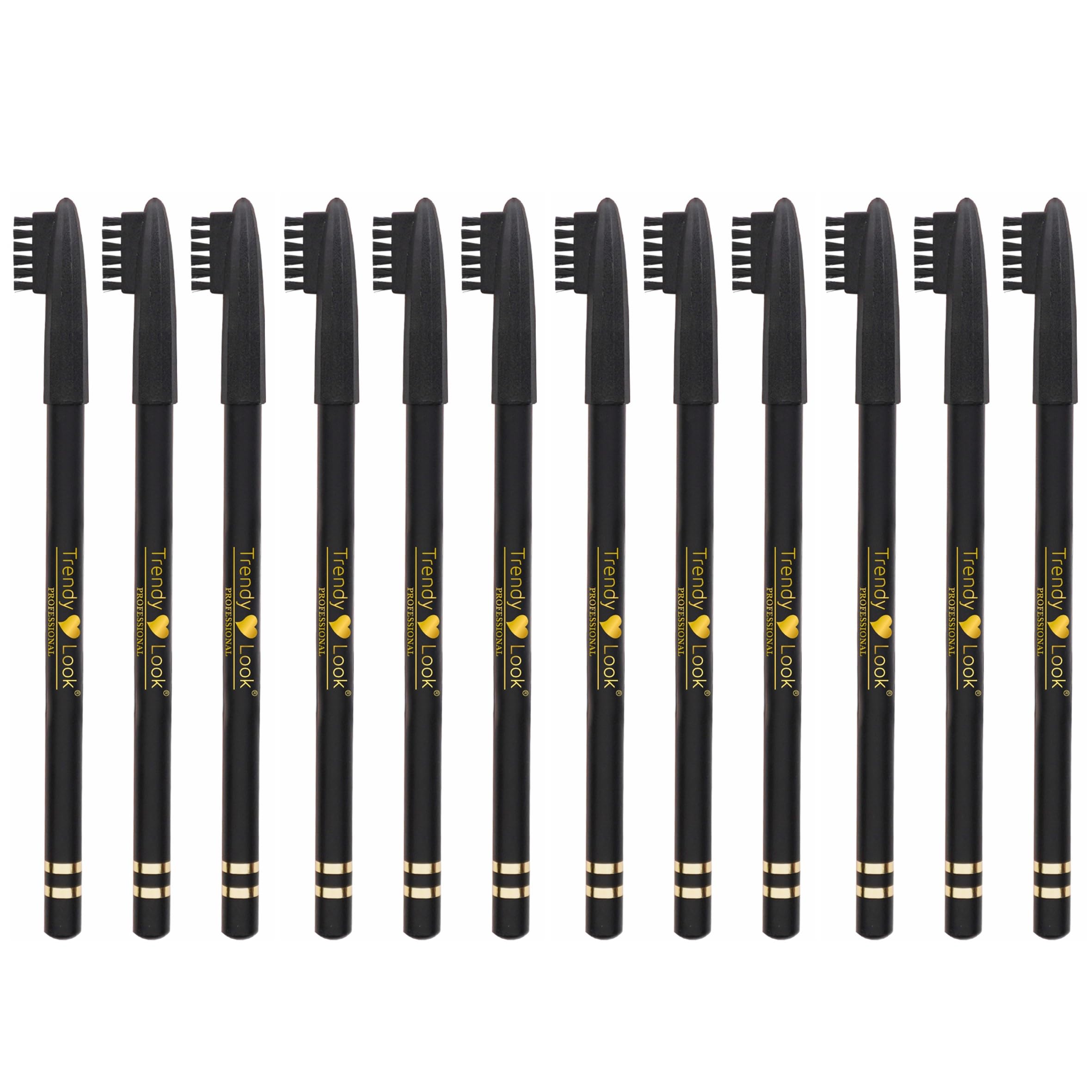 Waterproof Eyebrow Pencil - Black (12 Pack) for All-Day Wear