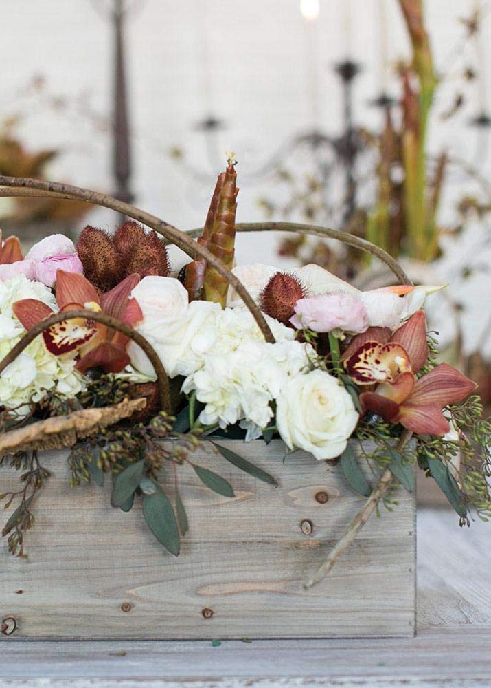 11.5 Inch Wooden Planter Box for Wedding Decorations | 3.75