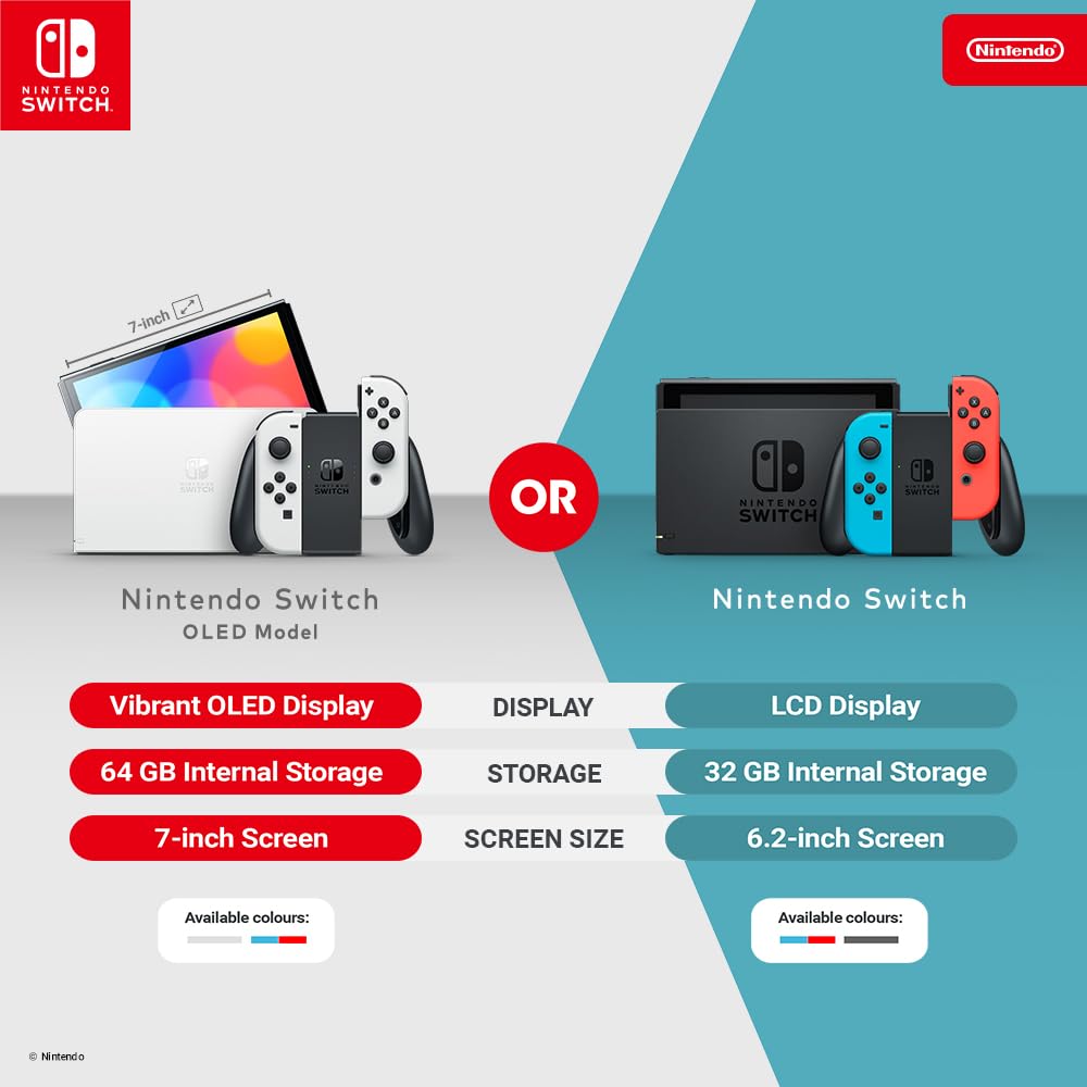 Nintendo Switch OLED Model - White Console with 7