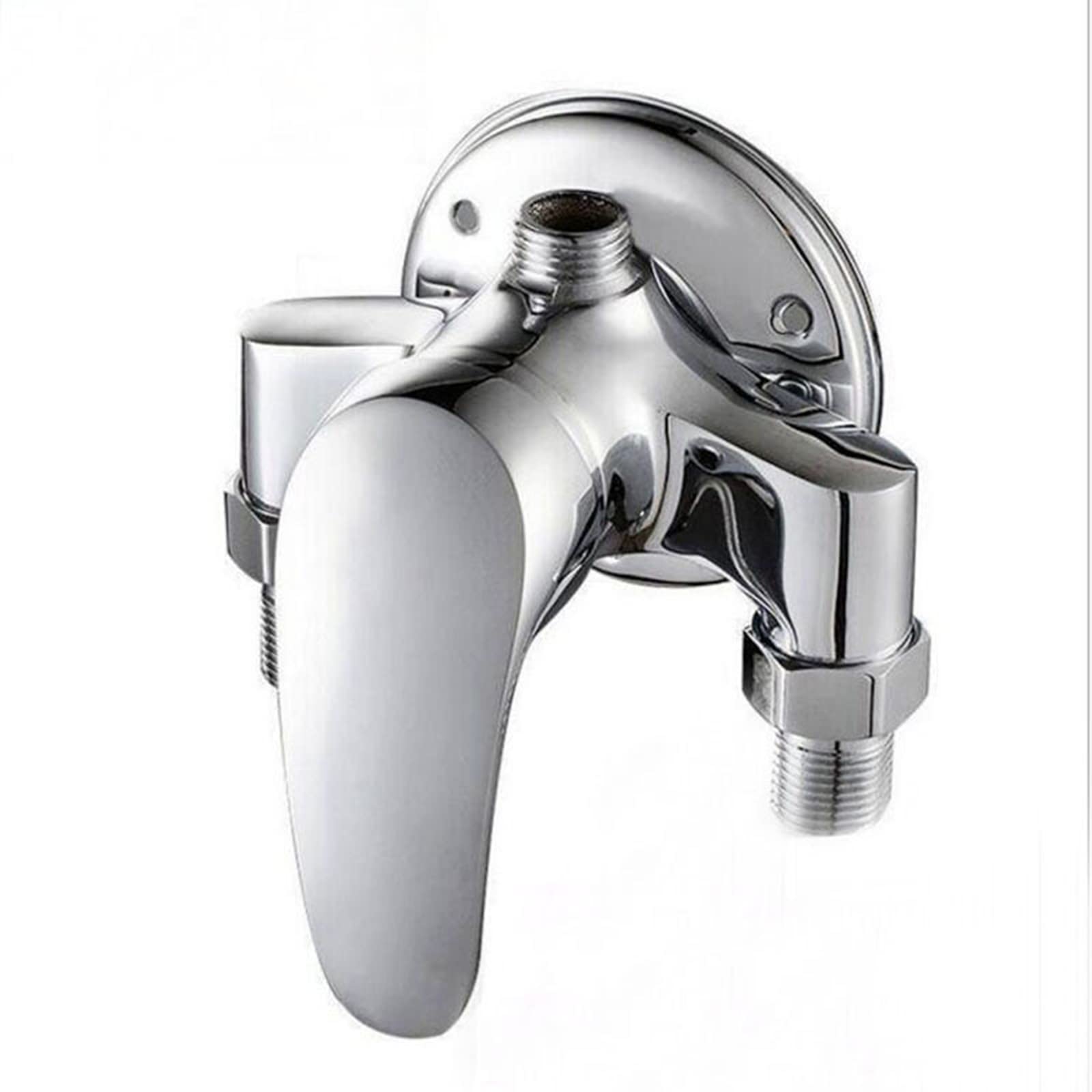 ZYCDP 3-Way Brass Shower Diverter Valve with Shower Head - Heavy Duty Bathroom Faucet for Multiple Shower Systems - Perfect for Home, Hotel, and Spa Renovations