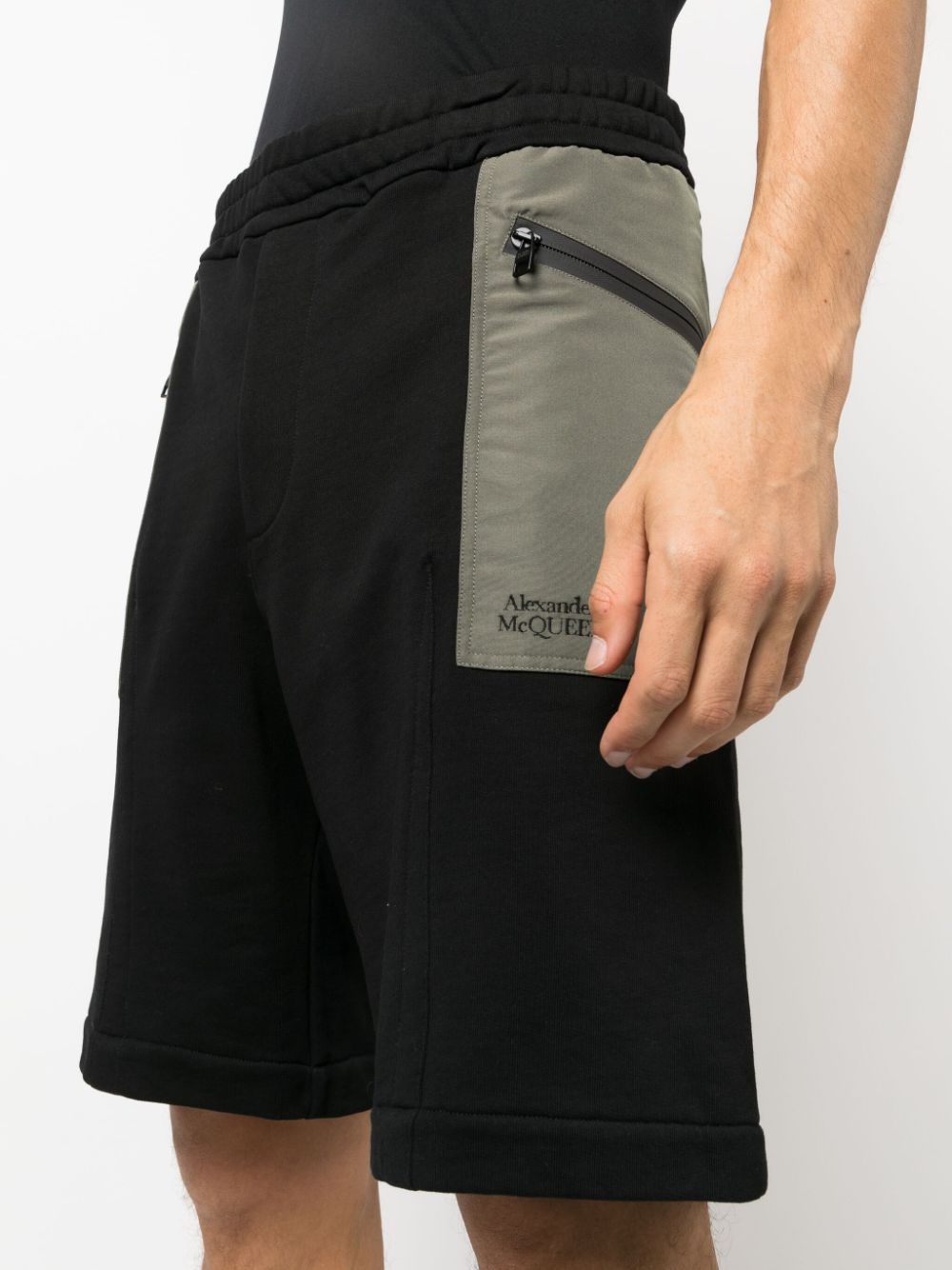 Alexander McQueen Black Shorts for Men | High-Quality Designer Shorts for Summer, Casual Wear & Street Style