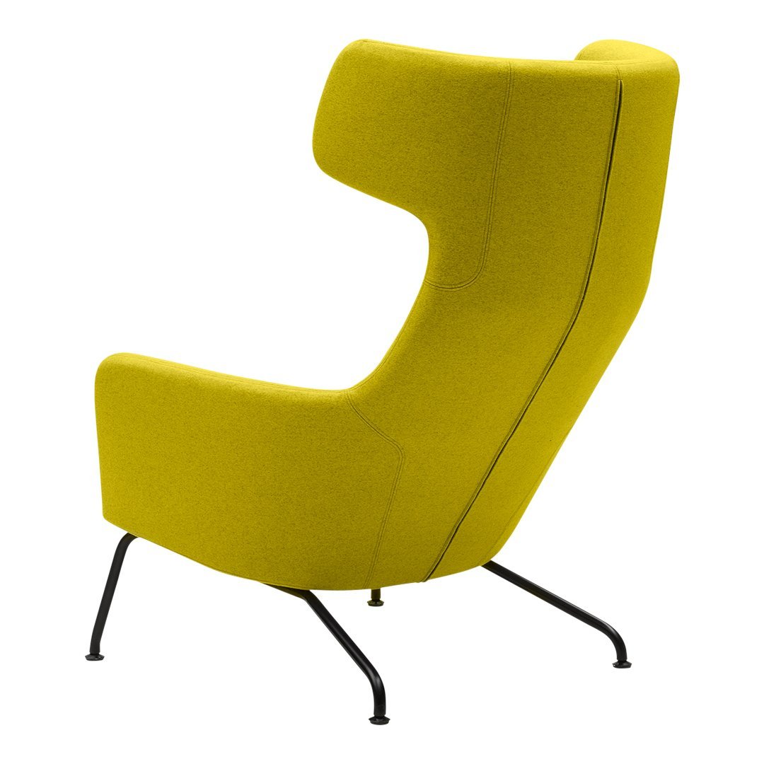 Havana Wing Chair - Mid-Century Modern Accent Armchair for Living Room, Bedroom & Office - Comfortable Upholstered Lounge Chair with High Back Support - Perfect for Reading, Relaxing & Home Decor