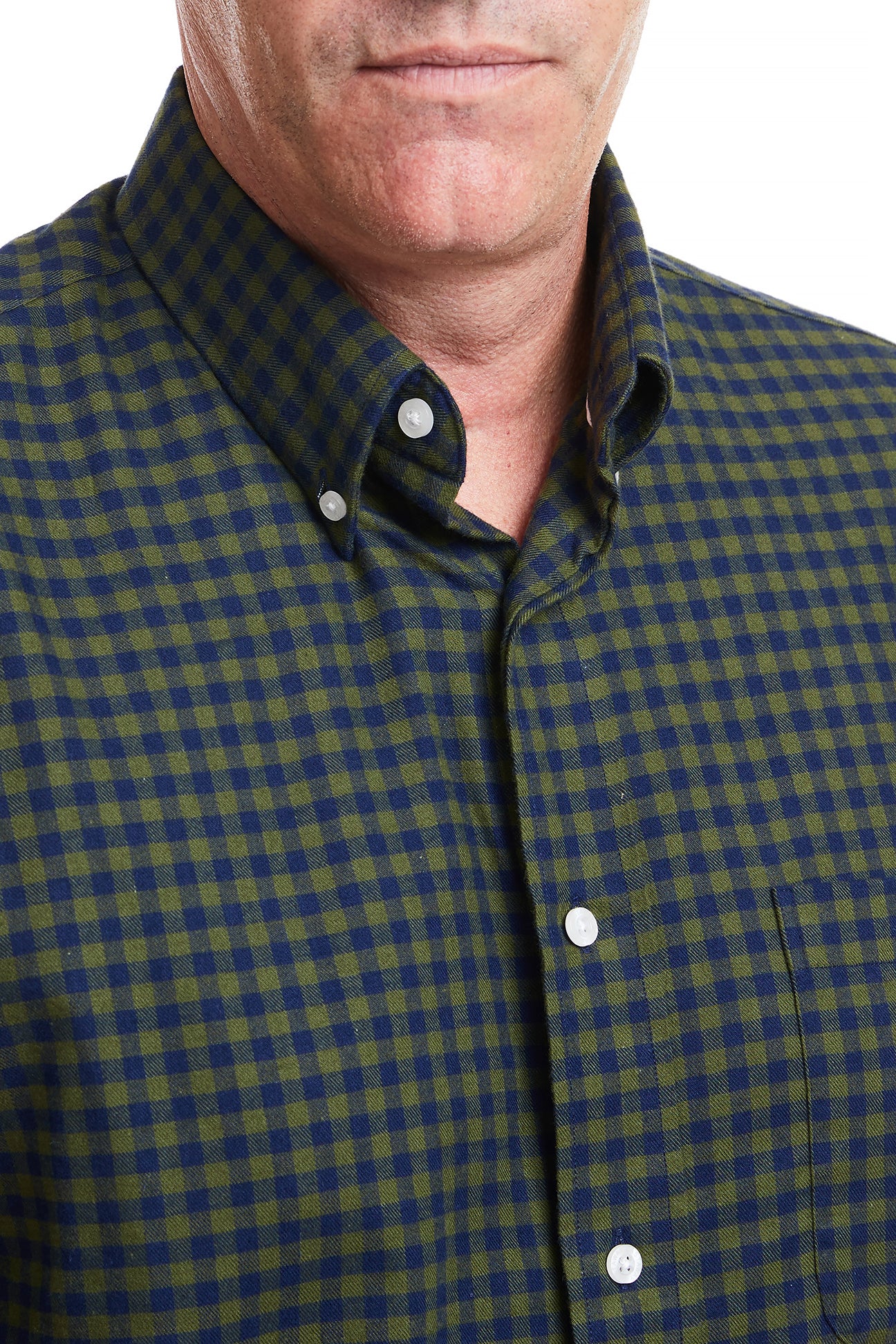 Chase Shirt - Olive & Navy Buffalo Check Flannel Shirt for Men | Casual Wear, Outdoor Activities & Layering