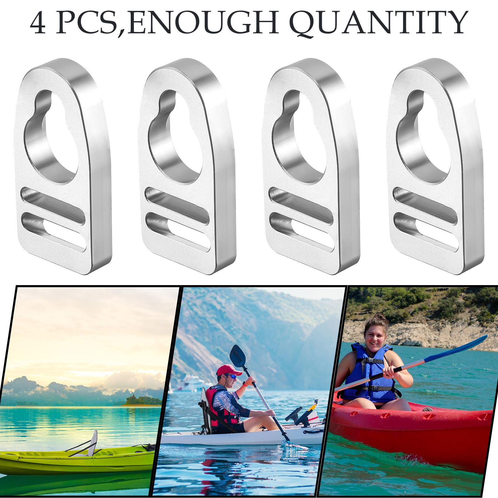 **Zonon 4-Pack Aluminum Kayak Seat Clips & Hooks – Heavy-Duty Replacement Kit for Kayak Seat Repair, Locking Buckle Clips – Perfect for Kayaking, Canoeing, and Outdoor Water Sports**
