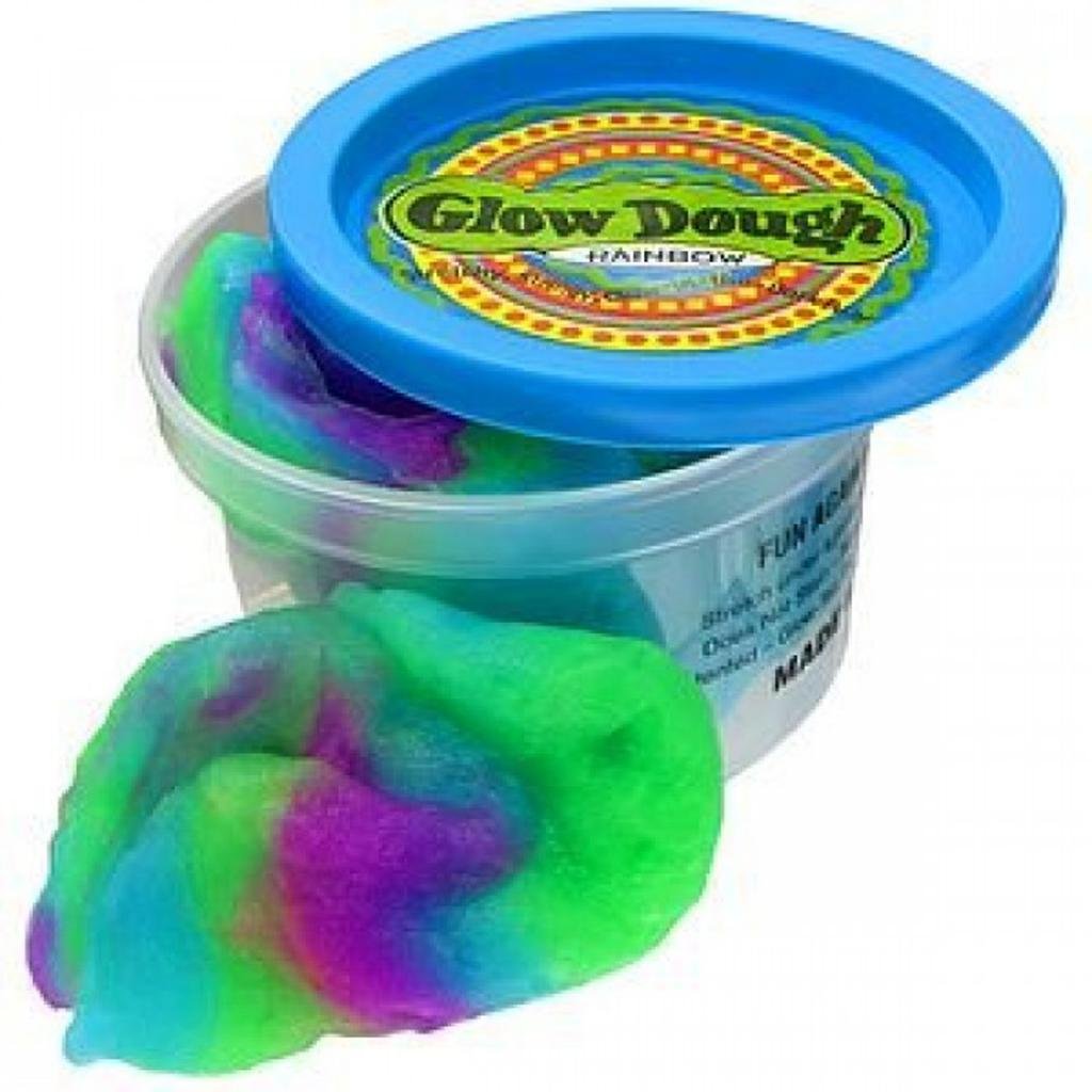 Rainbow Glow Dough - Non-Toxic Sensory Play Dough for Kids | Glow in The Dark Modeling Clay | Perfect for Arts & Crafts, Birthday Gifts & Stress Relief