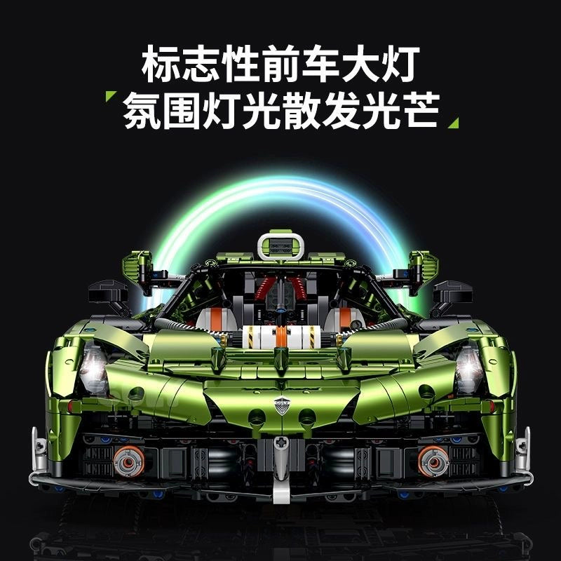 3838pcs GULY 10628 Koenigsegg 1:8 Scale Model Car - 18K Gold Electroplated Collectible Sports Car for Display & Gift Giving