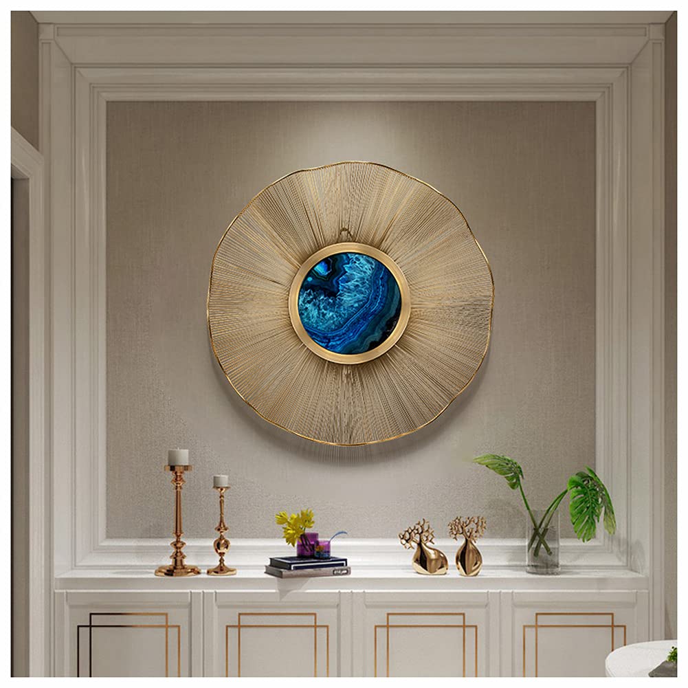Creative Metal Wall Art Decor - Freely Combinable 3D Electroplated Sculpture for Living Room & Bedroom - Gold Home Decoration (58cm) - Perfect for Modern Interior Design & Gift Giving
