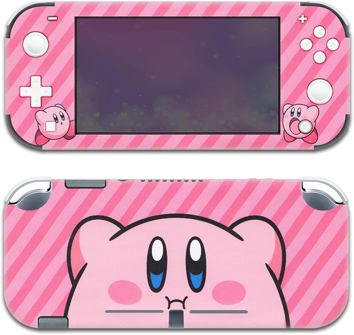BelugaDesign Pink Puffy Ball Switch Skin | Cute Pastel Vinyl Sticker for Nintendo Switch & Switch Lite | Anime Smash Star Allies Kawaii Cartoon Design | Perfect for Gaming, Collecting & Personalizing Your Console (Hot Pink)