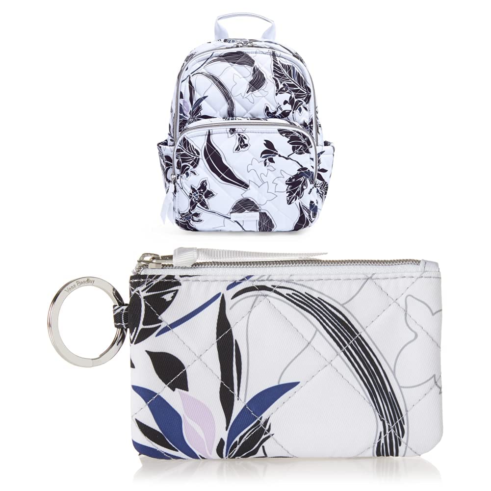 Performance Twill Small Backpack with Zip ID Case Wallet - Twilight Garden Print - Lightweight Durable School & Travel Backpack for Women & Men - Perfect for College, Commuting, and Outdoor Adventures
