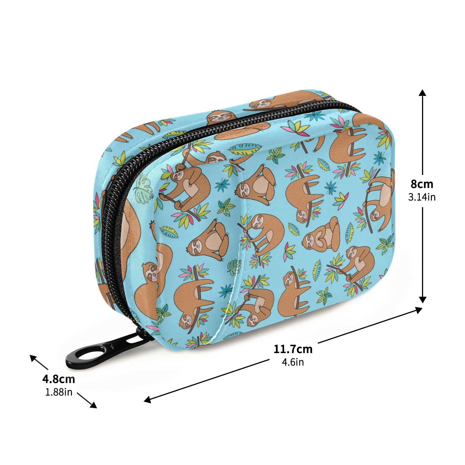 Sky Blue Weekly Pill Organizer - 7 Day Travel Pill Case with Compartments, Small Cute Vitamin Holder for Daily Medication Storage | Perfect for Travel, Work & Home Use