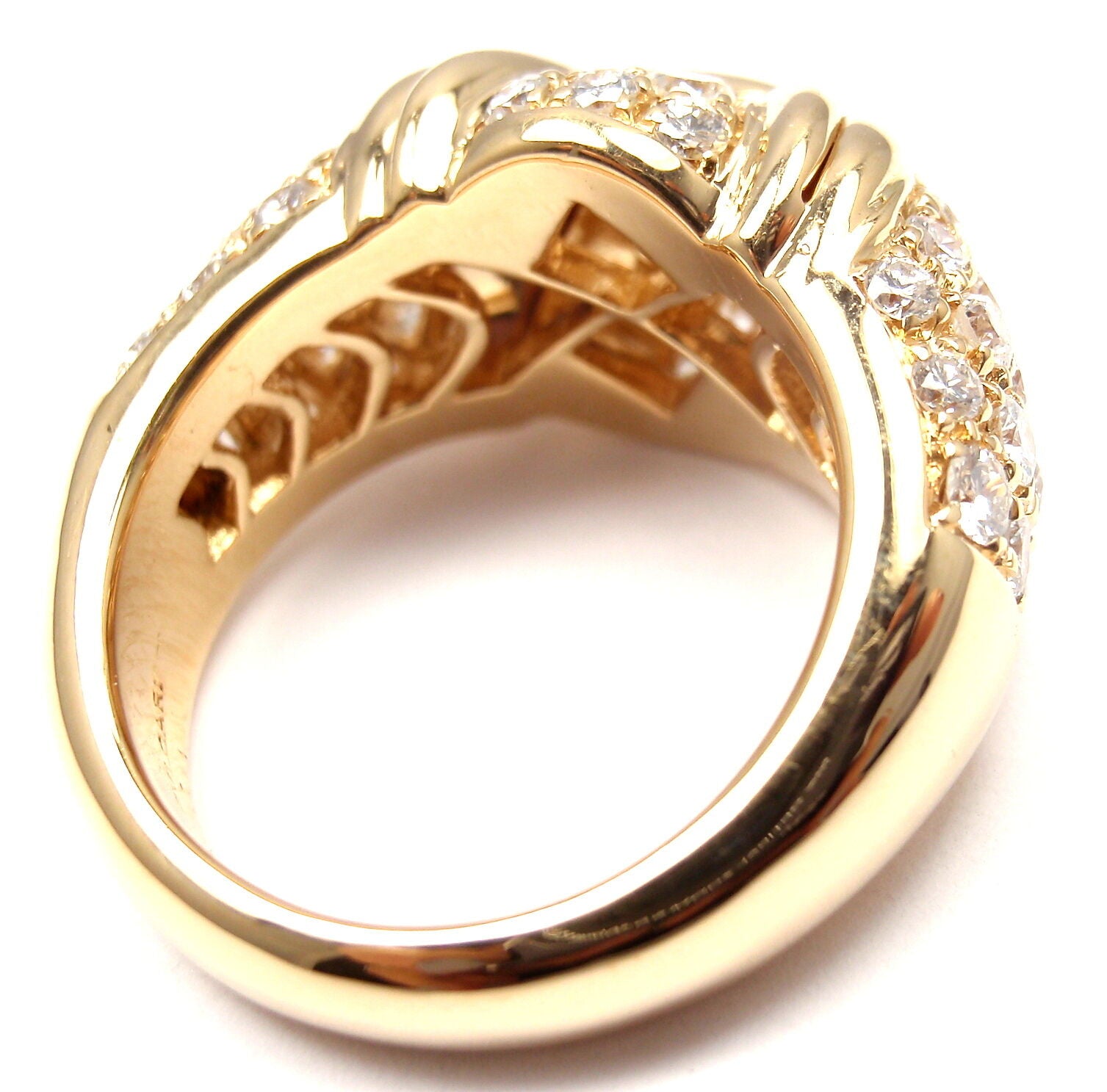 Authentic Bvlgari Bulgari 18K Yellow Gold 2 Carat Diamond Ring for Women - Luxury Jewelry Gift for Anniversary, Engagement & Special Occasions