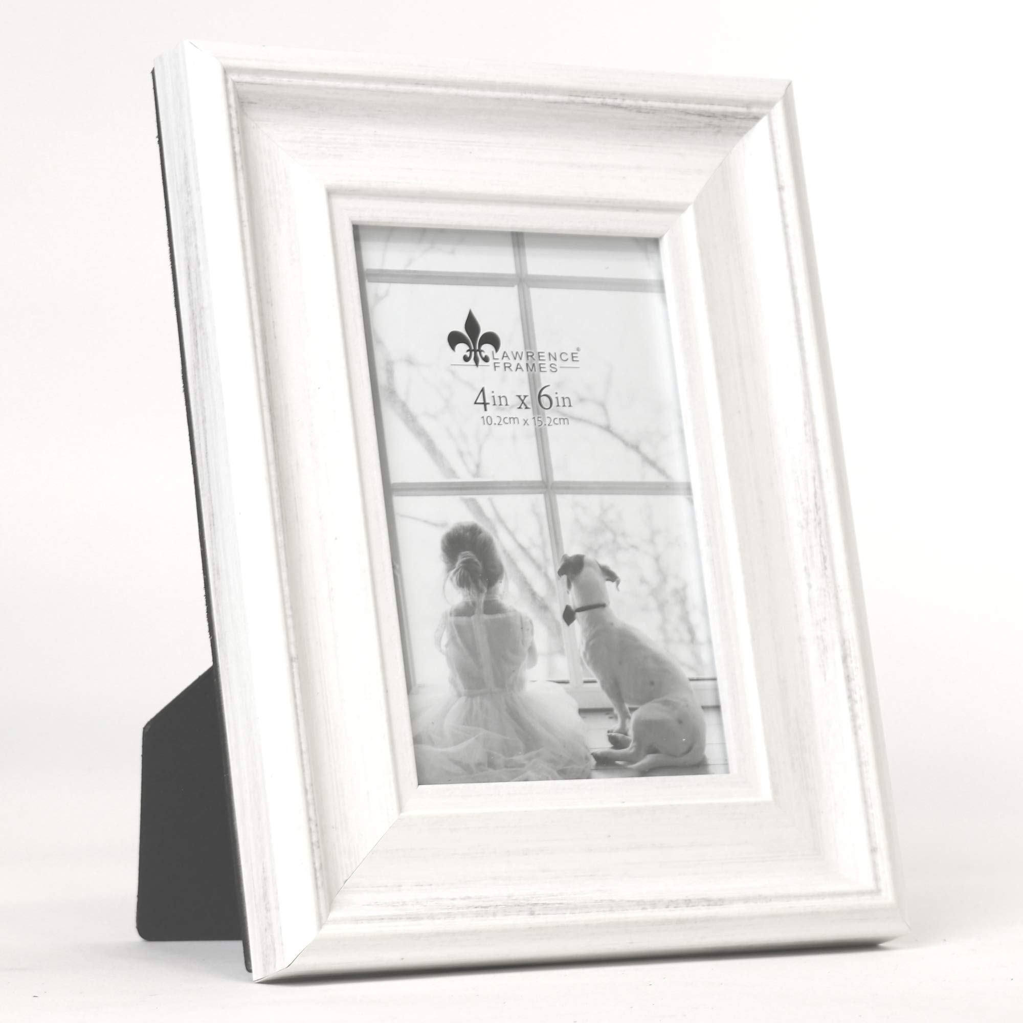 Lawrence Frames Marlow Elegant 4x6 White Picture Frame - Perfect for Home Decor, Office Display & Photo Gifts