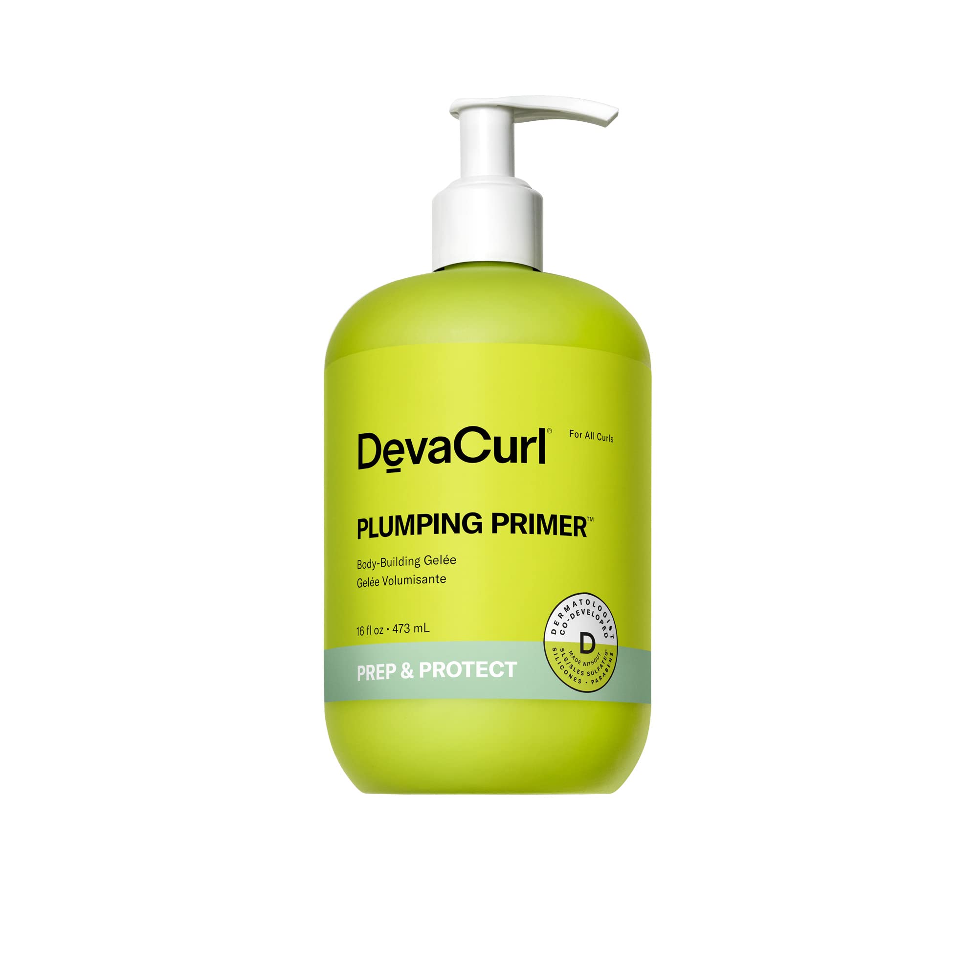 DevaCurl Plumping Primer Body-Building Gelée with Amino Acid Complex for Fuller, Plump Curls - Volumizing Styling Gel for Curly Hair Care & Definition - Perfect for Daily Use, Special Occasions & Curly Hair Routines
