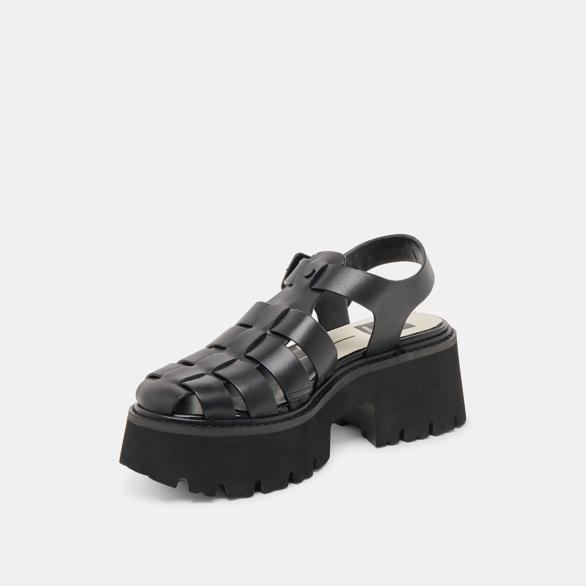 LASLY Women's Black Leather Tonal Sandals - Comfortable & Stylish for Summer, Beach, and Casual Outings