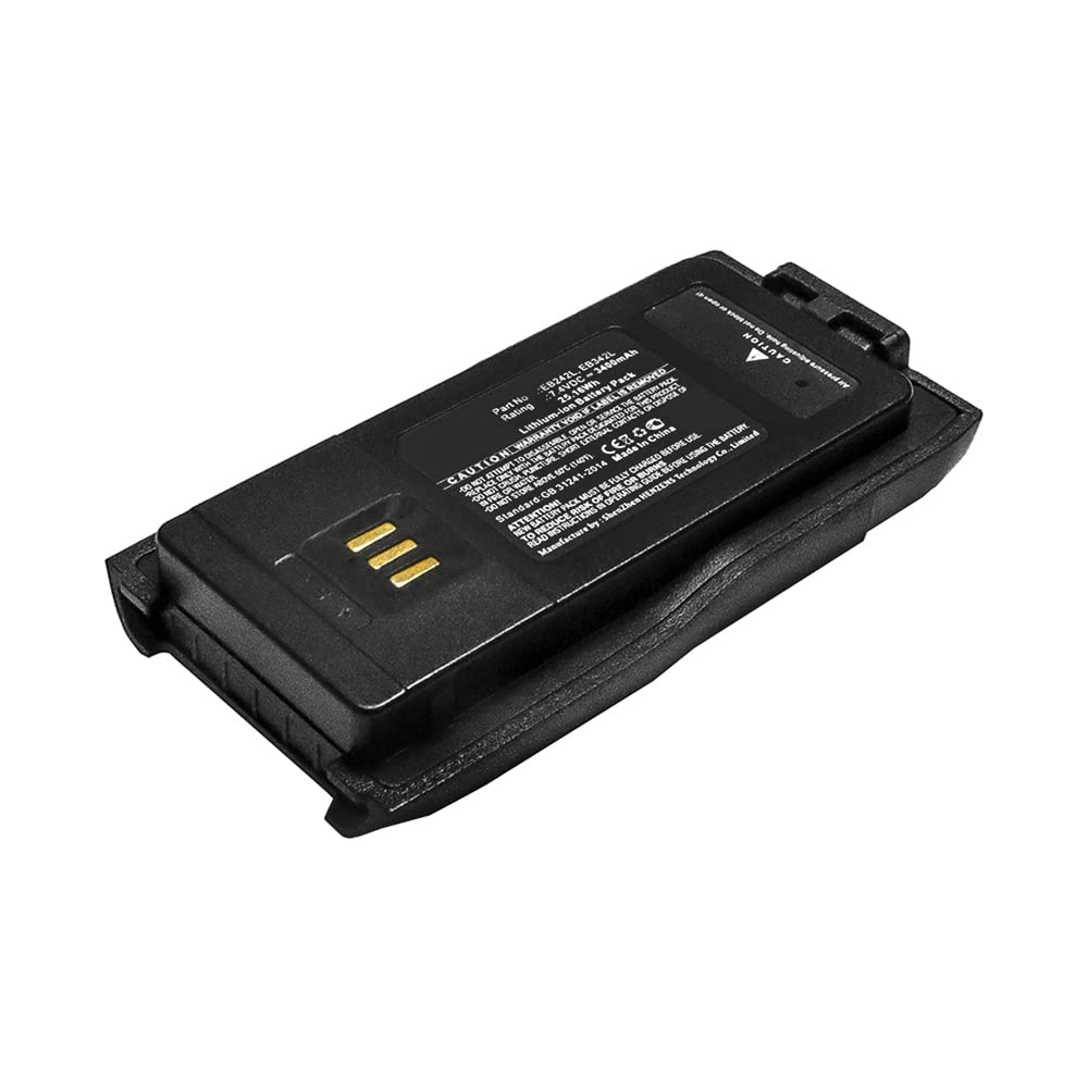 Synergy Digital 2-Way Radio Battery - 7.4V Li-ion 3400mAh Replacement for Excera EB242L & EB342L - Long-Lasting Power for Walkie Talkies, Construction Sites, and Outdoor Adventures