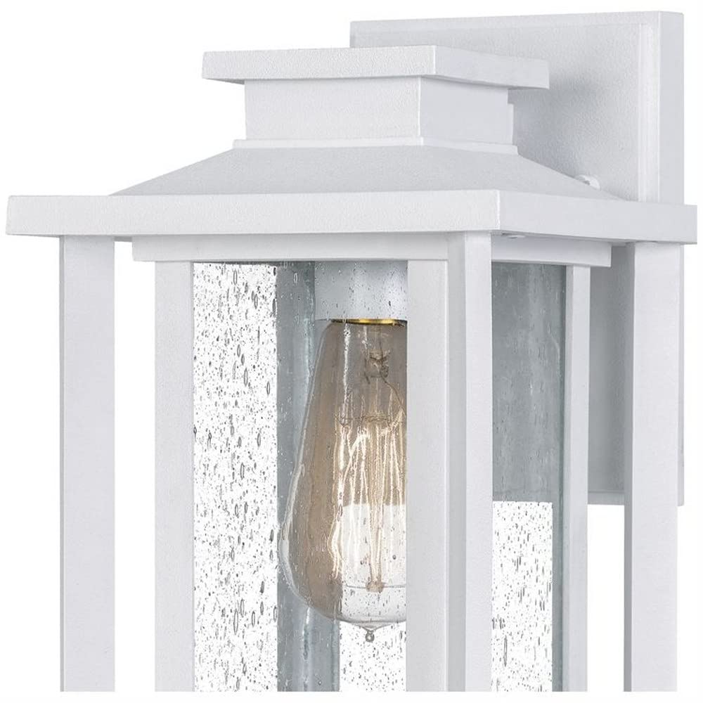 11 Inch Outdoor Wall Lantern - Transitional Coastal Style, Wet Location Approved, White Lustre Finish - Perfect for Porch, Patio, Garden, and Entryway Lighting (Model: 71-Bel-4423722)