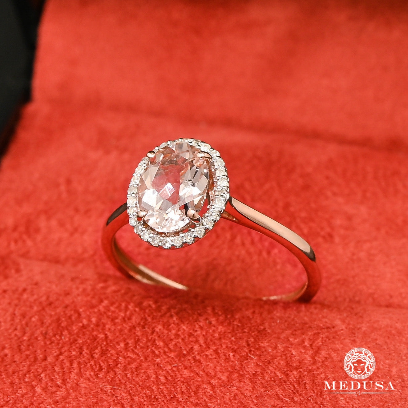 Morganite D12 Diamond Ring - Elegant Pink Morganite & Diamond Jewelry for Women | Perfect for Engagement, Wedding & Special Occasions