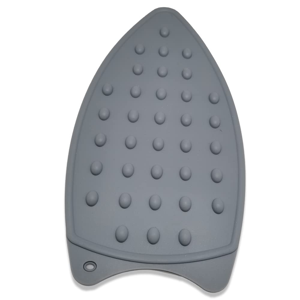 YICBOR 2-Pack Heat Resistant Silicone Iron Rest Pads for Ironing Boards & Mats - Non-Slip, Durable, Grey - Perfect for Home Laundry, Sewing & Fabric Care