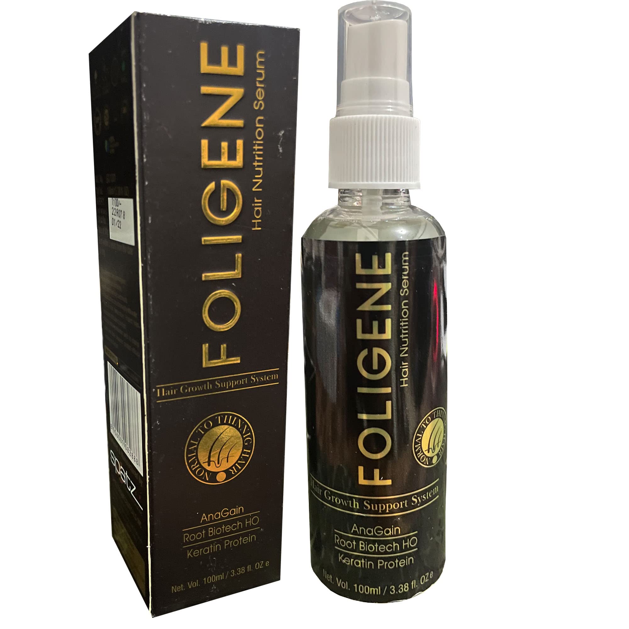 Rotex Foligene Hair Growth Serum with Anagain & Keratin Protein - 100ml Hair Treatment for Thicker, Stronger Hair | Prevents Hair Loss & Stimulates Growth | Ideal for Daily Use, Post-Wash Care & Scalp Nourishment
