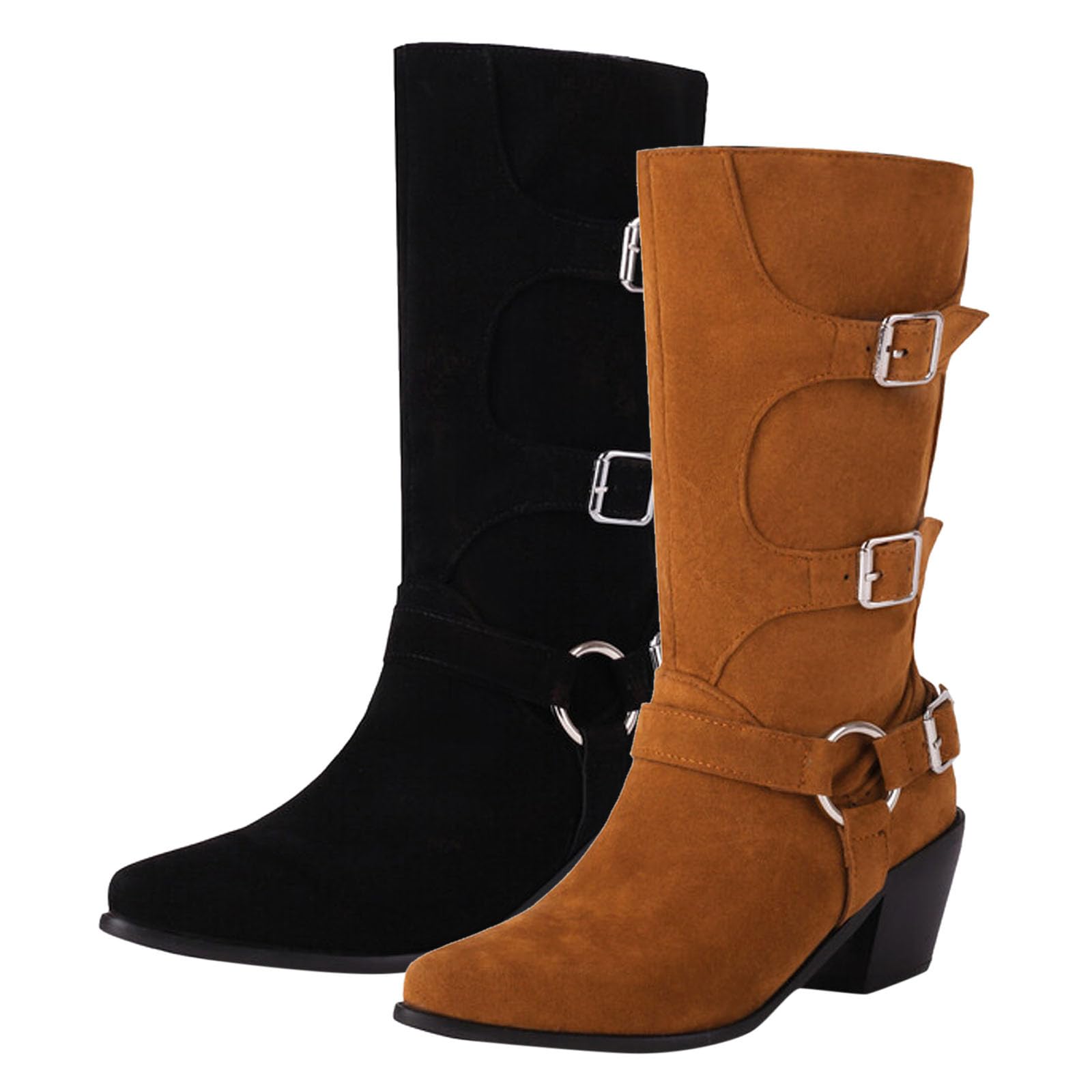 **Women's Waterproof Hiking Boots - Brown Half Height Wellington Safety Shoes for Outdoor & Work - Non-Slip, Durable for Hiking, Gardening & Construction**