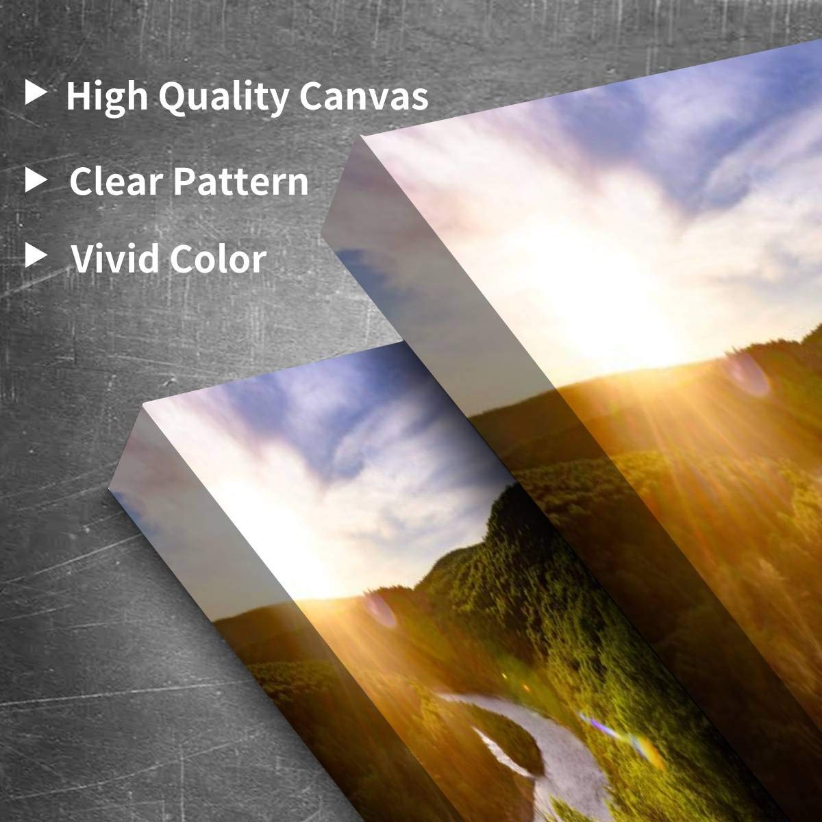 Delaware River Catskills Landscape Canvas Wall Art - 3 Panel New York Scenic Painting for Living Room & Bedroom Decor - Perfect for Home, Office & Airbnb Interior Design