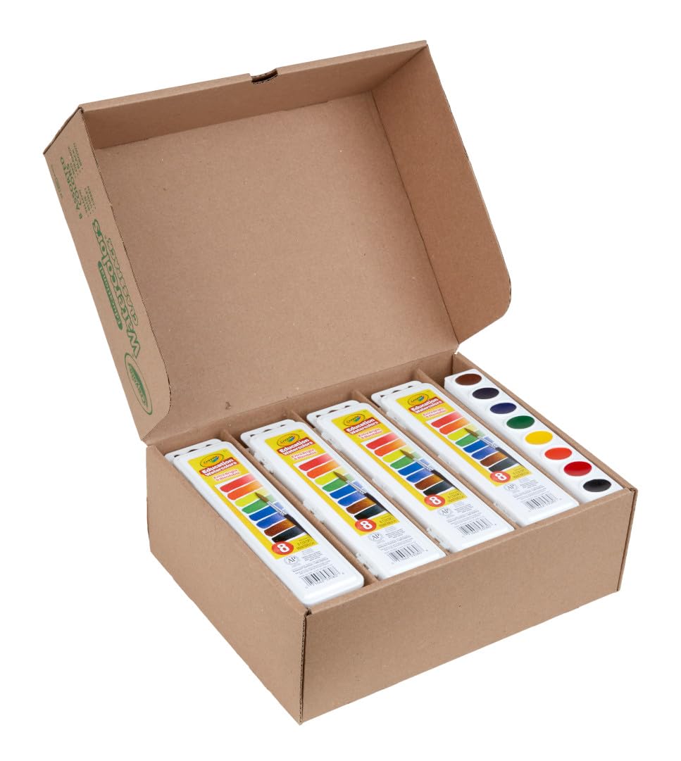 Crayola Watercolor Classpack - Bulk Paint Set for Kids with 24 Trays & 12 Refills | Non-Toxic School Art Supplies for Classroom, Homeschool & Creative Projects