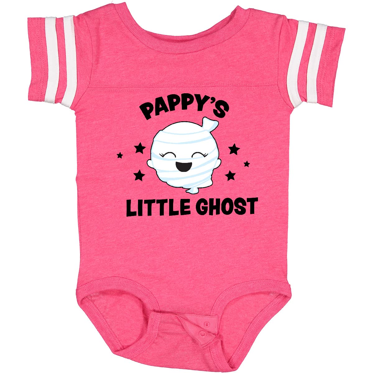 Inktastic Cute Pappy's Little Ghost with Stars Baby Bodysuit - Adorable Halloween Outfit for Infants & Toddlers - Perfect for Costume Parties, Trick-or-Treating & Family Photos
