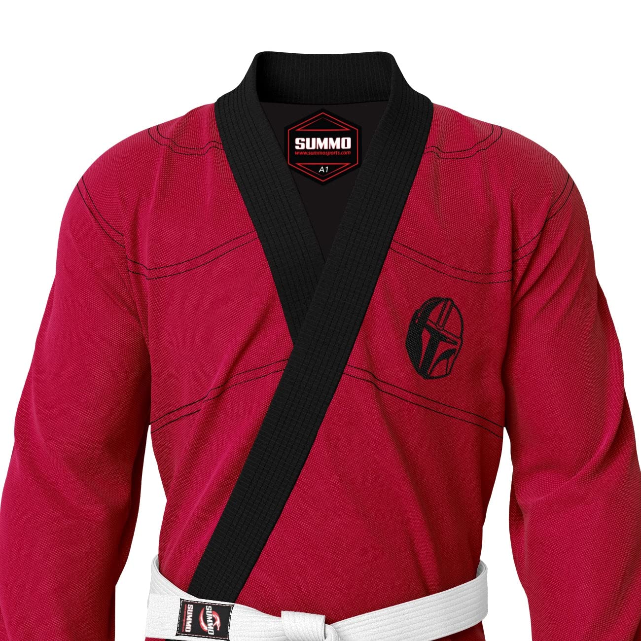 Summo Defender Red BJJ Gi - Premium Brazilian Jiu-Jitsu Uniform for Training & Competition - Perfect for MMA, Grappling & No-Gi Transition Practice